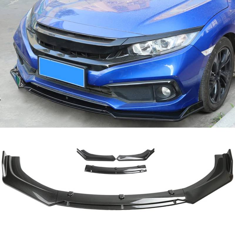 Auto Frontlippe Frontspoiler für Audi A1 A3 A4 A5 A6 A7 A8 B6 B7 B8 B9 C6 C7 C8 D3 D4 D5 D6,Auto Frontstoßstange Splitter Lip Spoiler Canard-Schutz,A/Carbonfiberlook von NAIRE