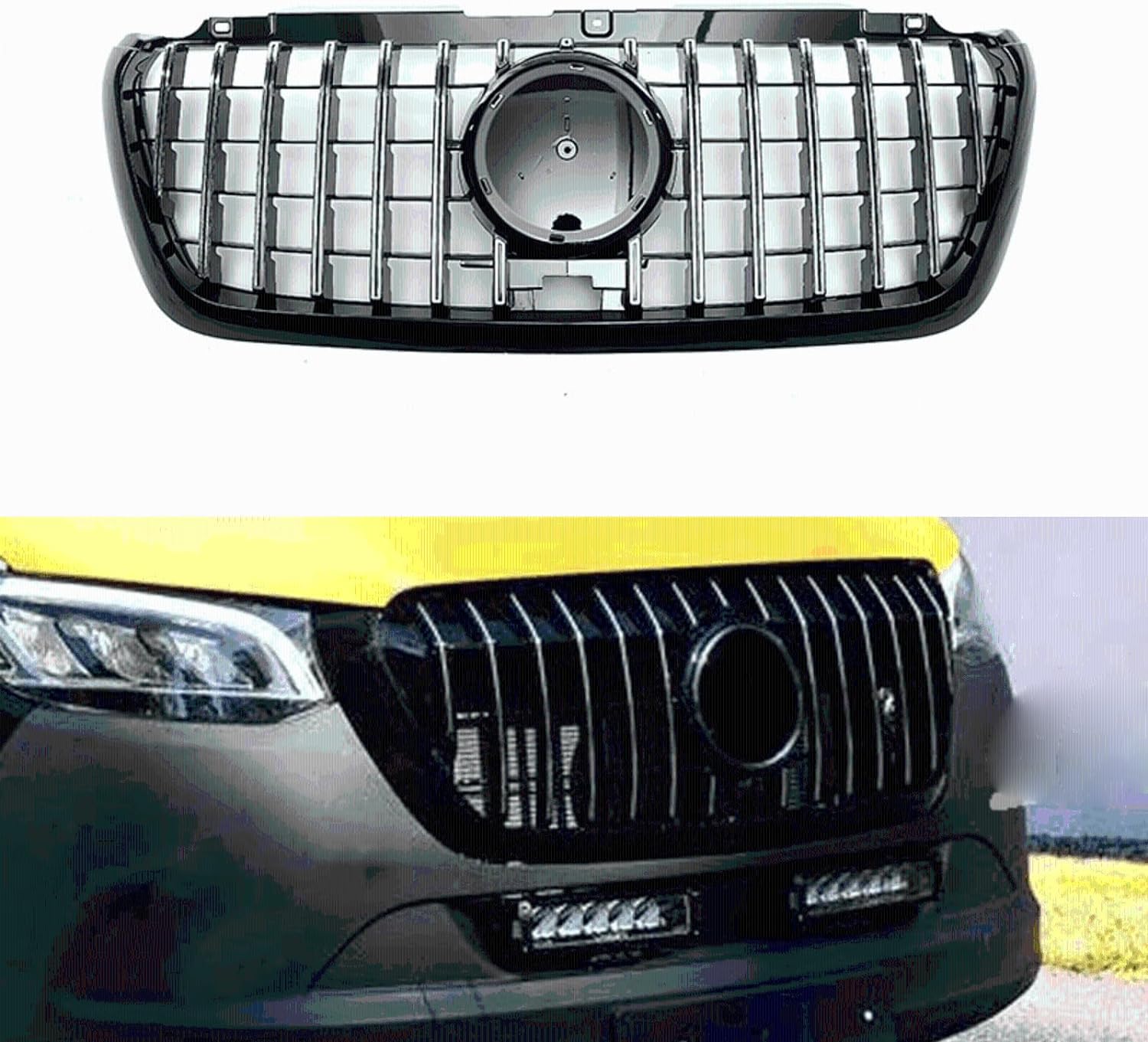 NAIRE Kühlergrill für Mercedes Benz Sprinter 1500 2500 3500 W907 2018-2022,Verschleißfest Front Motorhaube Kühlergrill Auto Grill Auto Front Kühlergrille von NAIRE