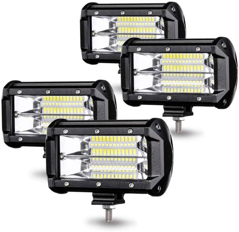 NAIZY 4 * 72W LED Arbeitsscheinwerfer, 10-30V LED Zusatzscheinwerfer Offroad Scheinwerfer, 5400LM per Arbeitslicht IP67 Flutlicht SUV LKW UTV von NAIZY