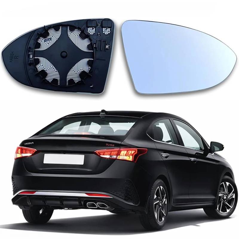 NAJILI Spiegelglas Golf 7 Rechts, Beheizbar Spiegelglas für Golf 7 VW, Ersatzspiegelglas Golf 7 Außenspiegel Glas mit Trägerplatte (Rechts) von NAJILI