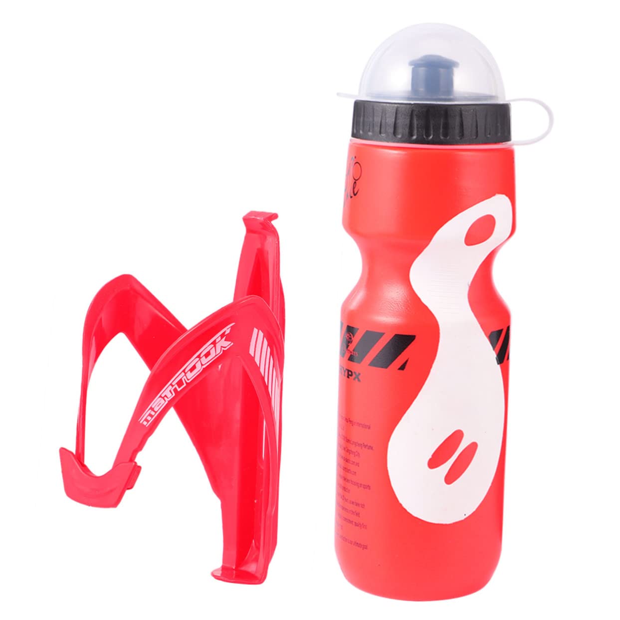 NAMOARLY 1 Set Mountainbike Flaschenhalter Und Wasserflasche Set Aus Langlebigem Tragbar Und Ideal Für Radfahren Outdoor Aktivitäten Roter Flaschenhalter Für Fahrräder von NAMOARLY