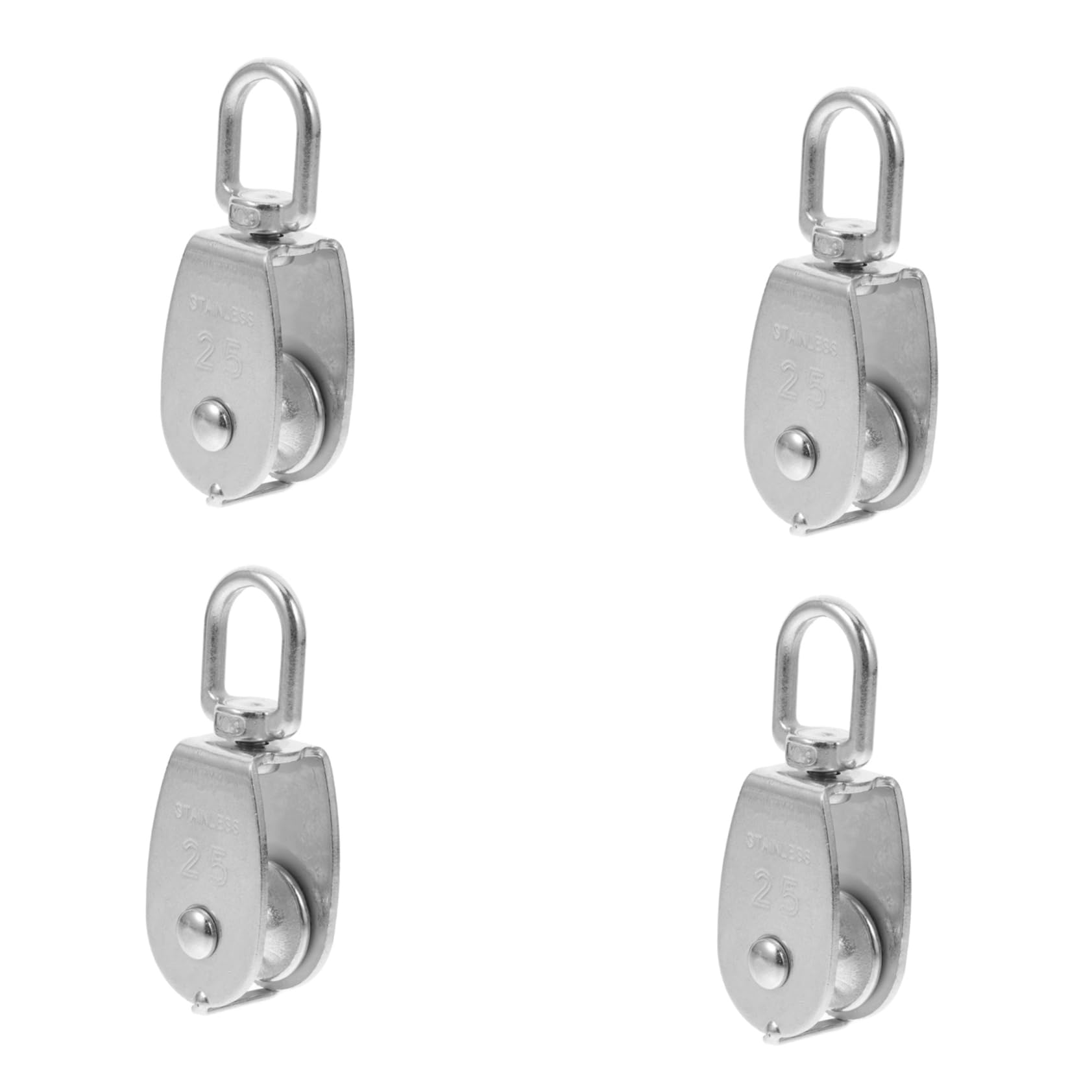 NAMOARLY 4er Set Edelstahl Umlenkrolle Einzelne Drehbare Pulley Block Für Kabelsysteme Ideal Zum Heben Und Riggen Robuste Konstruktion Für Seilwinden Und Schwerlastanwendungen von NAMOARLY