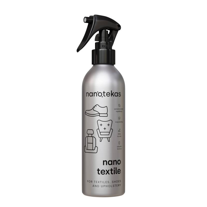 Nanotec Nano Tec Gewebebeschichtung für Textil - Schutz für Schuhe, Sofa, Autositze, Vorhänge, Teppiche und persönliche Gegenstände - Spray 250ml von Nanotekas