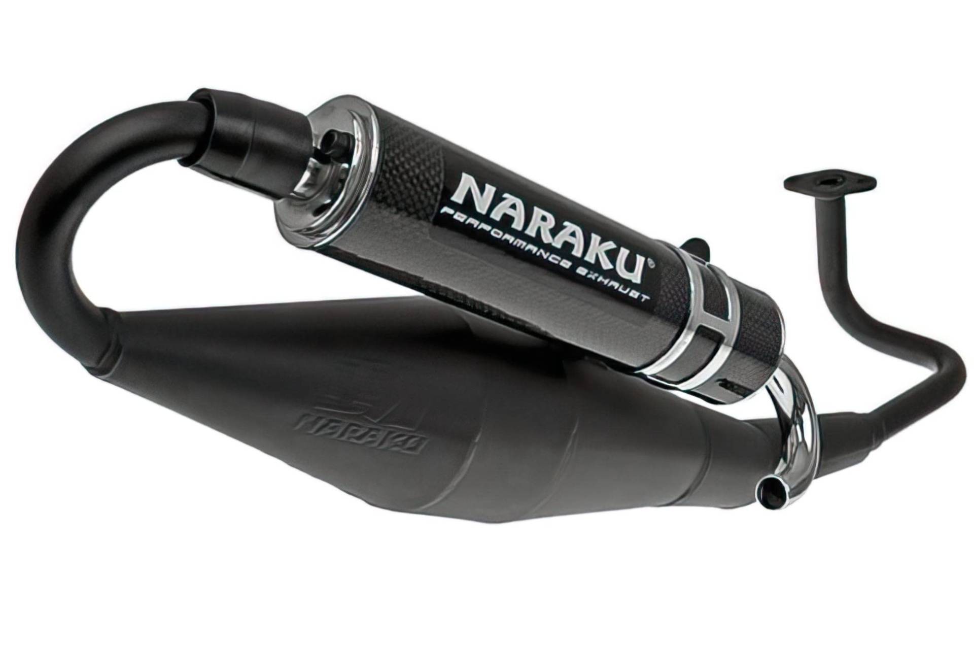 Auspuff Naraku Crossover Schwarz Carbon für GY6 139QMB/QMA von NARAKU