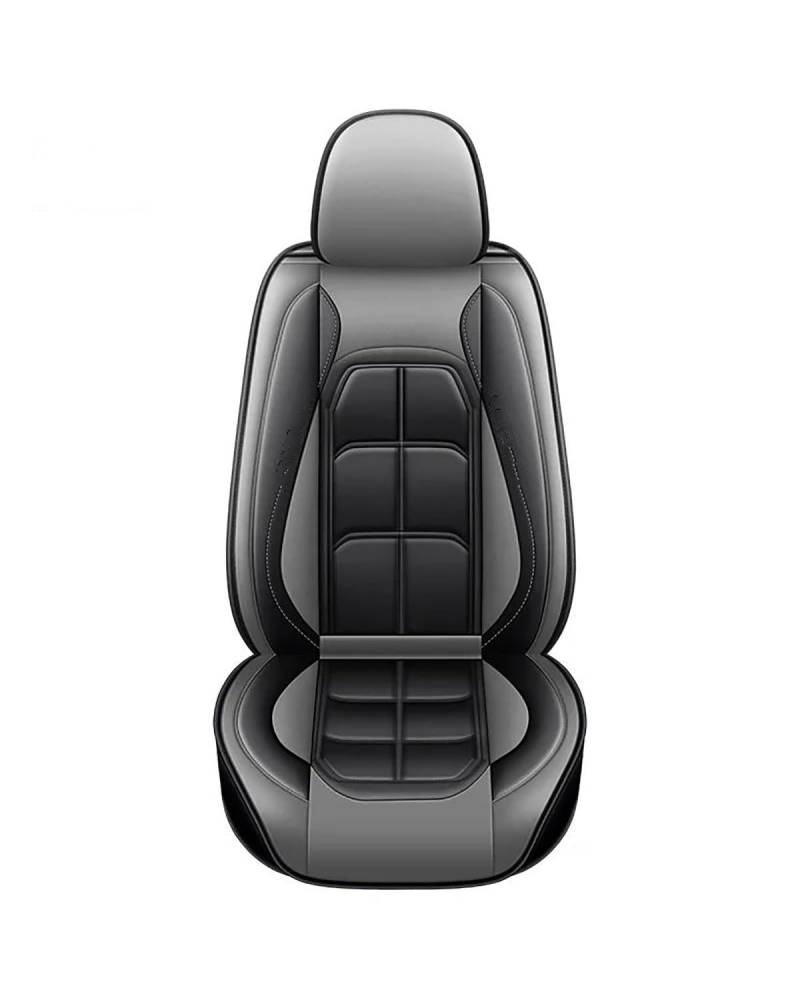 Auto Vordersitze Für Alle Automodelle Für Buick Für Enclave Cascada Encore Lacrosse Excelle, Innenausstattung, 1 PC, Universeller Autositzbezug Aus PU-Leder Sitzbezüge Auto(Black Gray 1 Seat) von NASDGAKF