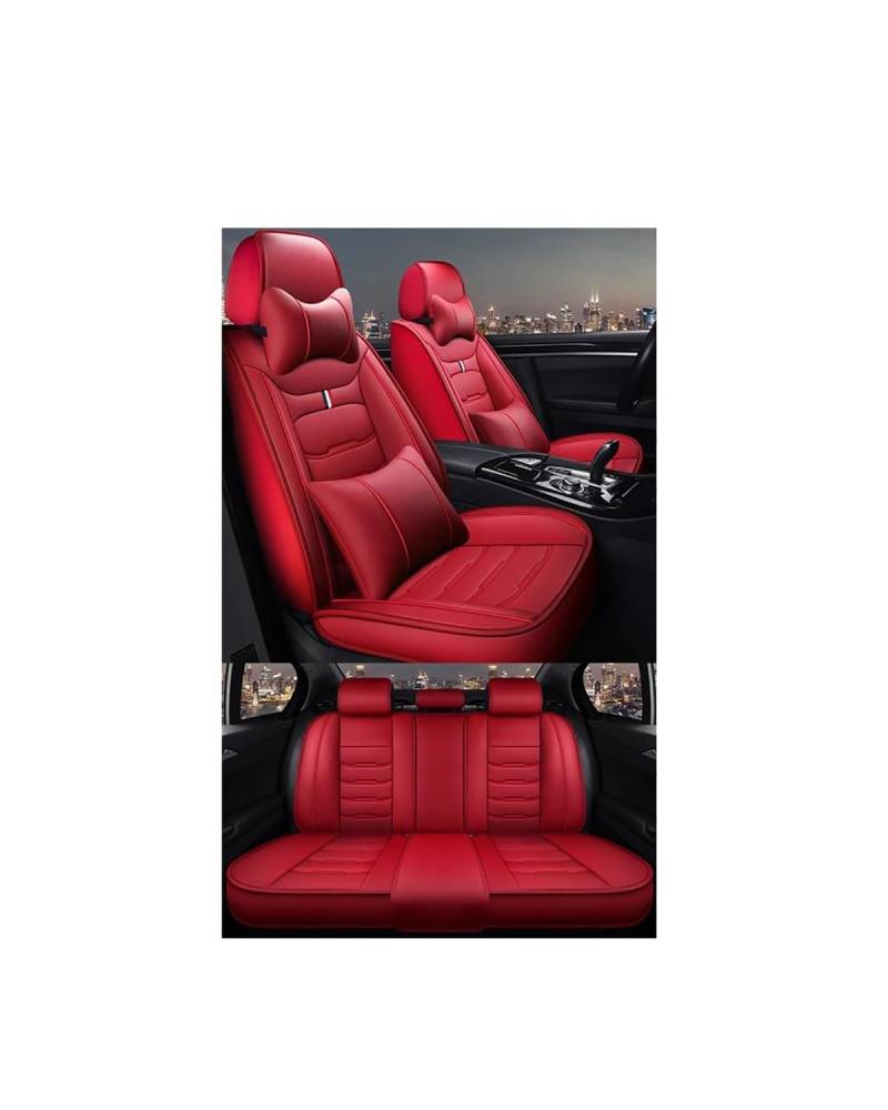 Auto Vordersitze Für Benz Für E-KLASSE Für W210 Für W212 W213 C207 C238 Autozubehör Innendetails Autositzbezug Sitzbezüge Auto(13Red 5 seat) von NASDGAKF