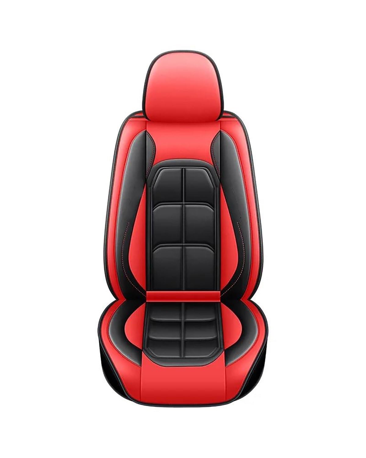 Auto Vordersitze Für KIA Für Sportage Ceed Für Rio Für NIRO Für Stinger Für Optima Für Soul Für Forte Autozubehör 1 PC Universal-Autositzbezug Sitzbezüge Auto(Black Red 1 Seat) von NASDGAKF