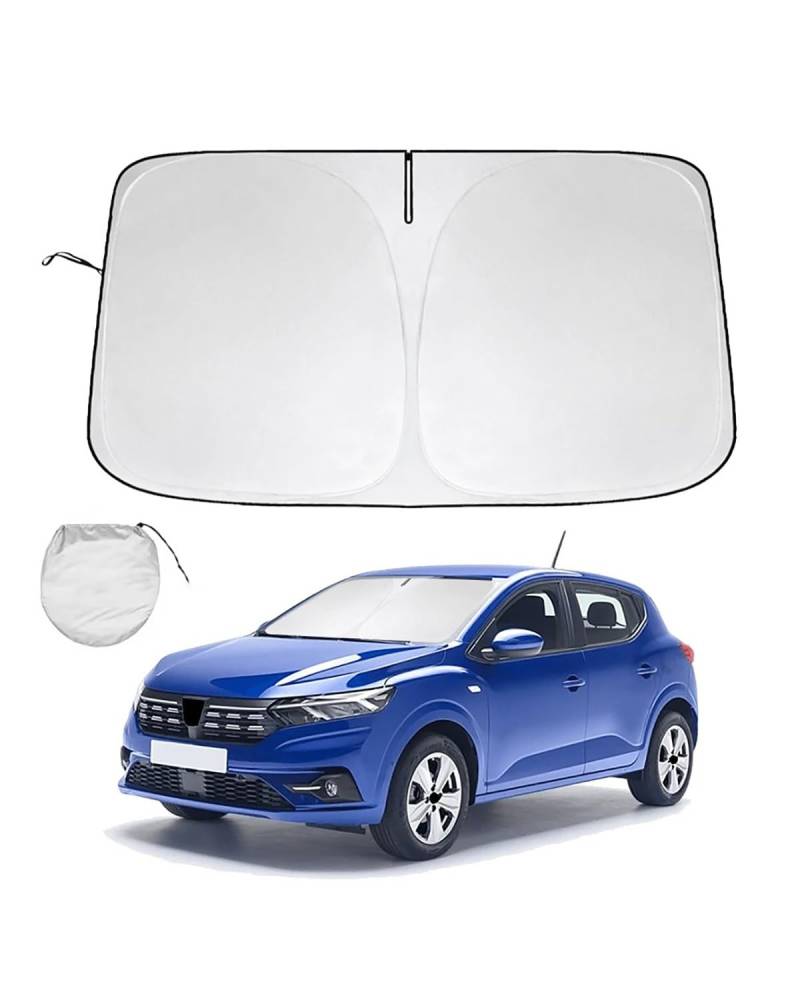 Autofenster Sonnenschutzrollos Für Dacia Für Logan 2013-2024 Windschutzscheiben-Sonnenschutz, Auto-Sonnenschutz, Faltbarer Sonnenschutz, blockiert UV-Strahlen Auto-Fensterblenden von NASDGAKF