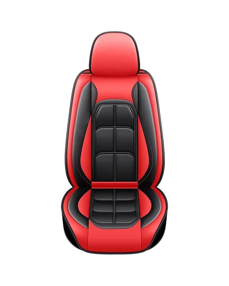 NASDGAKF Auto Vordersitze Für 4er-Serie, Alle Automodelle F32 F33 F36 G22 G23 G26, Innenausstattung, 1 PC, Universeller Autositzbezug Aus PU-Leder Sitzbezüge Auto(Black Red 1 Seat) von NASDGAKF