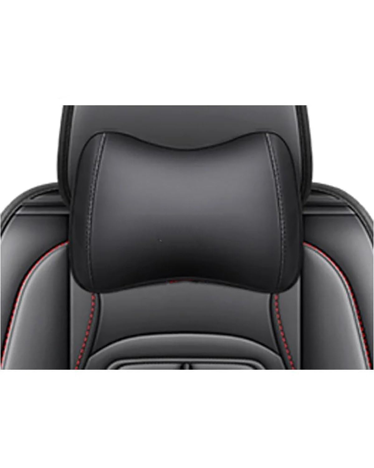 NASDGAKF Auto Vordersitze Für 4er-Serie, Alle Automodelle F32 F33 F36 G22 G23 G26, Innenausstattung, 1 PC, Universeller Autositzbezug Aus PU-Leder Sitzbezüge Auto(Headrest 1 PC) von NASDGAKF