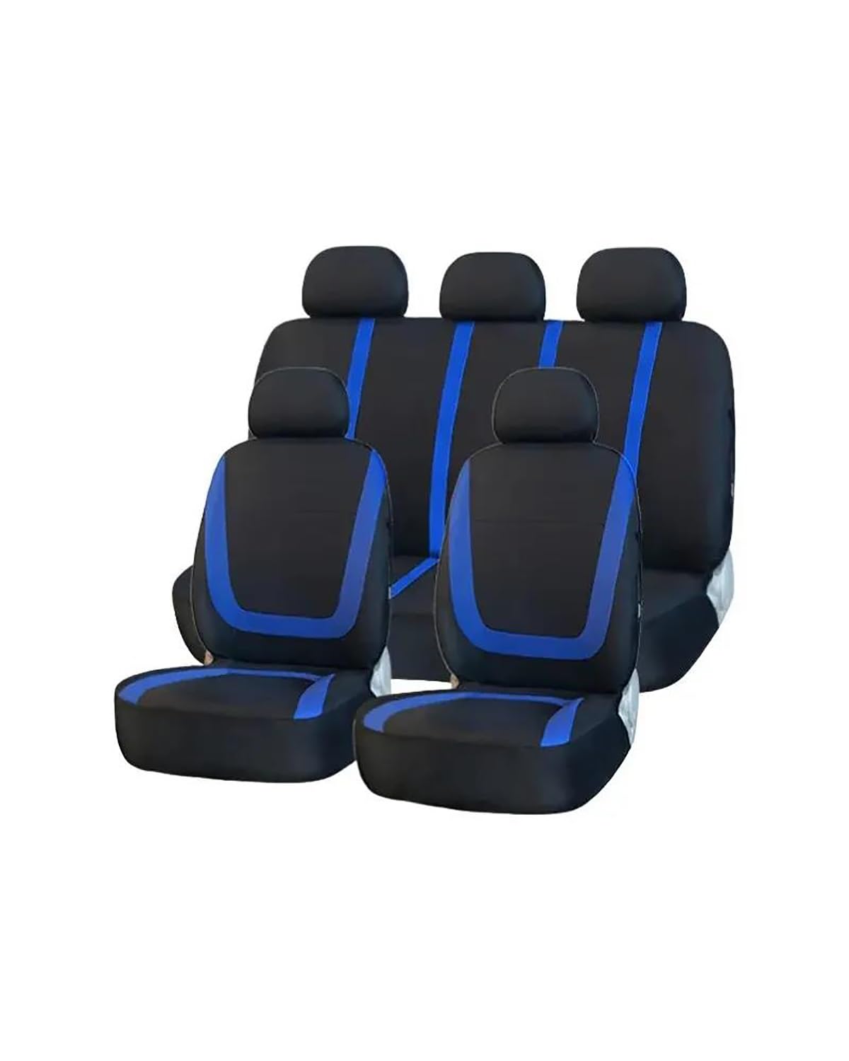 NASDGAKF Auto Vordersitze Für Auto-LKW-Van-SUV-Autozubehör Autositzbezug Komplettset Stoff Universal Polyester Atmungsaktiv Waschbar Geeignet Sitzbezüge Auto(Blue) von NASDGAKF