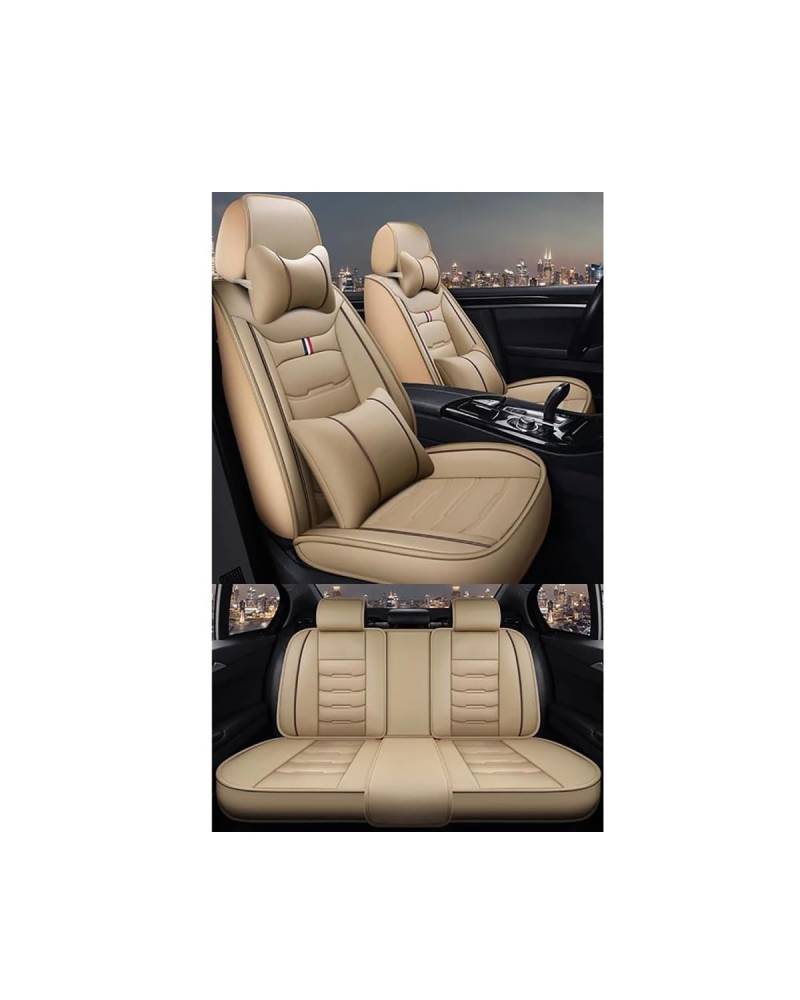 NASDGAKF Auto Vordersitze Für Benz Für E-KLASSE Für W210 Für W212 W213 C207 C238 Autozubehör Innendetails Autositzbezug Sitzbezüge Auto(14Beige 5 Seat) von NASDGAKF