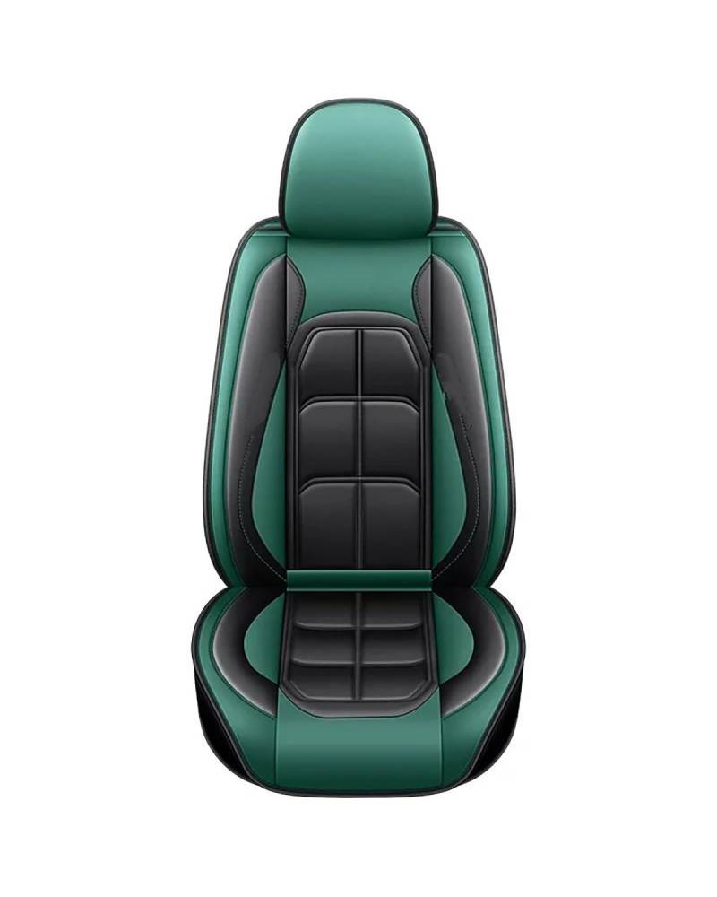 NASDGAKF Auto Vordersitze Für Polo Für Golf Für Passat CC Für Toureg Für Phaeton Innenausstattung 1 PC Universal Autositzbezug Sitzbezüge Auto(Black Green 1 Seat) von NASDGAKF