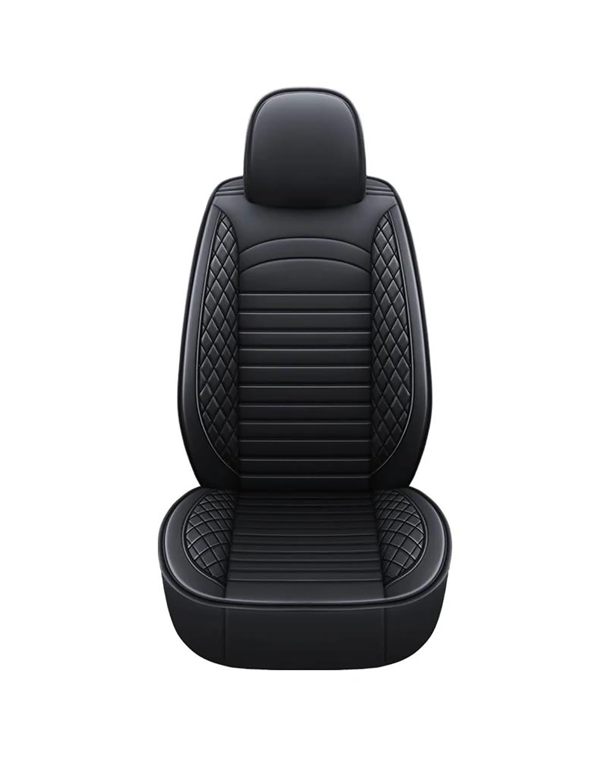 NASDGAKF Auto Vordersitze Für Toyota Für Corolla Für Camry Für Prius Für Seat Für Stinger Innenausstattung Auto Kunstleder Autositzbezug Sitzbezüge Auto(1Black 1 Seat) von NASDGAKF