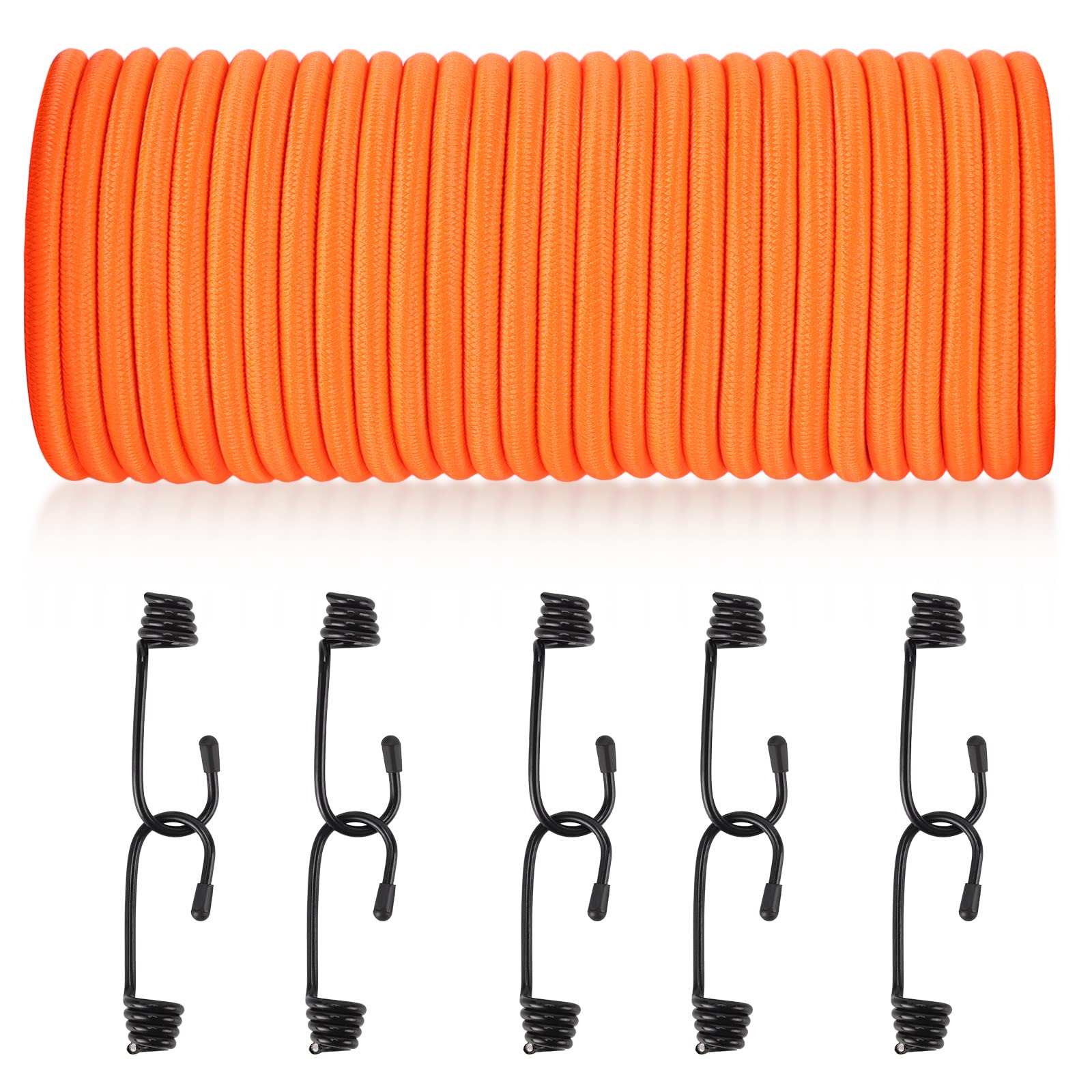 5 mm * 20 M Orange, elastisches Sicherheitsseil, Bungee-Gurte, Frachtnetze, Sicherung von Gegenständen, DIY-Projekt von NASHRIO