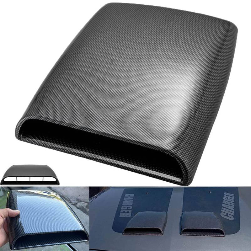 NATGIC Auto Luftstrom Vent Cover Universal Auto Dekorative Luftstrom Einlasshaube Scoop Bonnet Vent Aufkleber Cover Hood - Kohlefaser von NATGIC