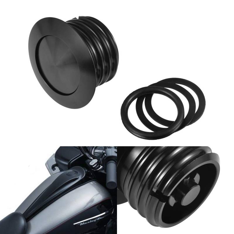 NATGIC Flush Pop-Up Tankdeckel Schwarz Einschraubbarer Tankdeckel Entlüfteter Spültank für Regular Thread Black (1982-2010), Packung mit 1 Stück von NATGIC