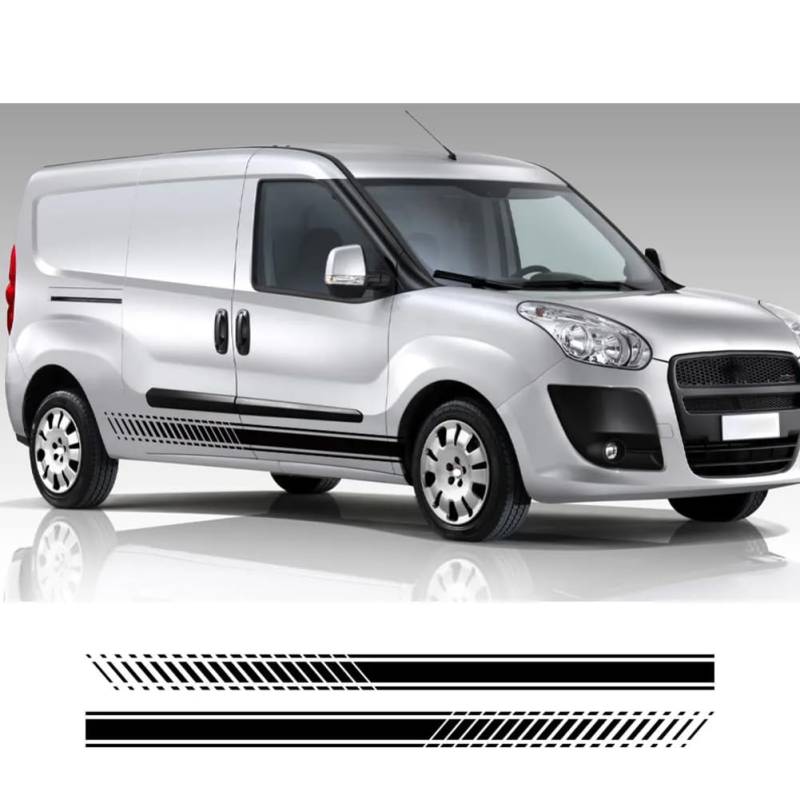 2 STÜCKE Autoaufkleber, Für FIAT Doblo Cargo Panorama, Für Vauxhall, Für Opel Combo Camper Van Grafiken Vinyl Aufkleber Tuning Autozubehör von NATUZORA