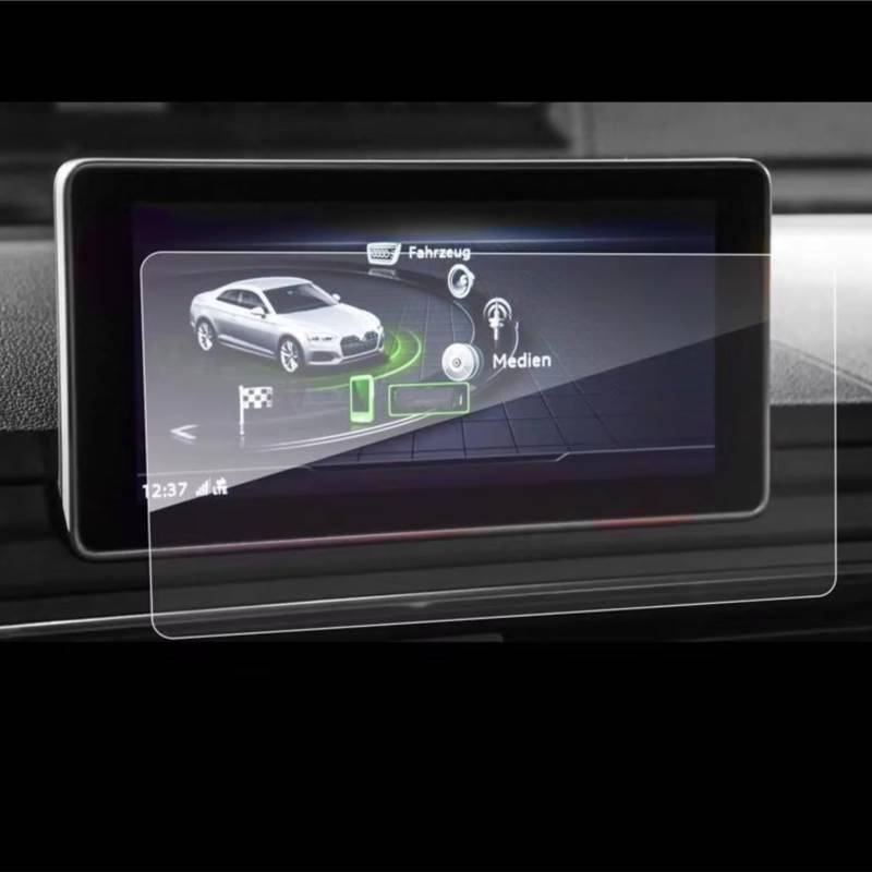 NATWEE Auto Navi-Schutzfolie Kompatibel Mit A4 S4 B9 2016 2017 2018 2019, Auto-Innenzubehör, Infotainment, GPS, Navigation, Anti-Fingerabdruck-Displayschutzfolie Aus Gehärtetem Glas von NATWEE