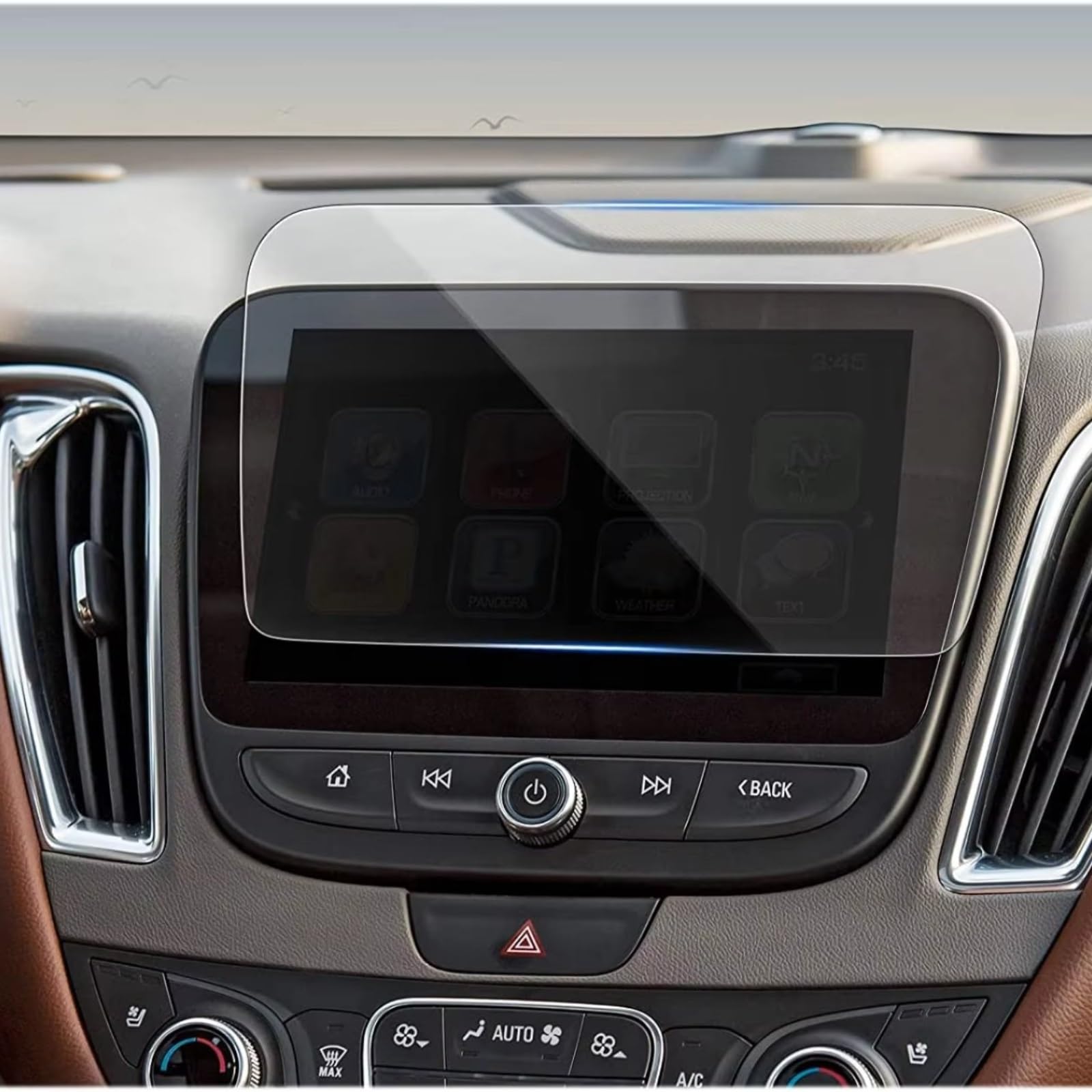 NATWEE Auto Navi-Schutzfolie Kompatibel Mit Chevrolet Für Malibu LS RS 2017 2018 2019 2020 2021 2022 2023 Autonavigation 8-Zoll-Displayschutzfolie Aus Gehärtetem Glas von NATWEE