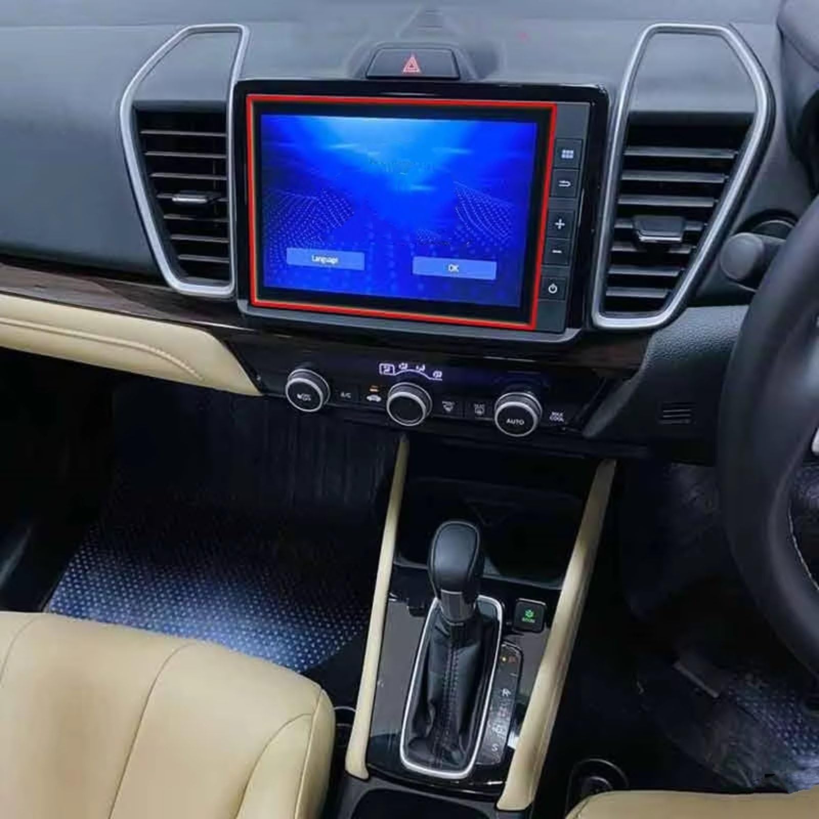 NATWEE Auto Navi-Schutzfolie Kompatibel Mit City 2020 2021 2022 Autozubehör GPS-Navigation LCD-Bildschirm Anti-Kratz-Displayschutzfolie Aus Gehärtetem Glas von NATWEE