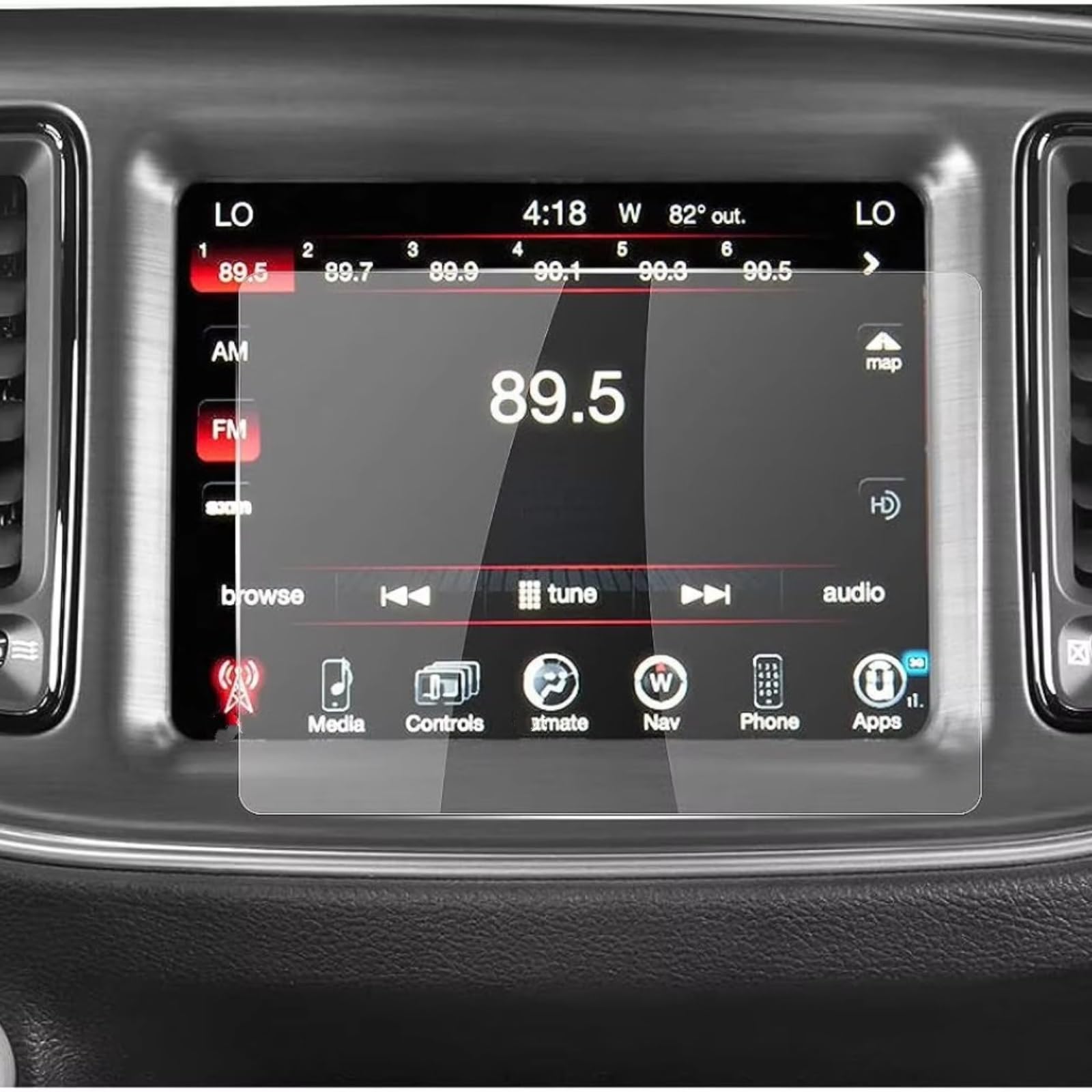 NATWEE Auto Navi-Schutzfolie Kompatibel Mit Dodge Für Challenger 2015 2016 2017 2018 2019 2020 2021 2022 2023 Auto 8,4 Zoll GPS-Navigation Anti-Kratz-Displayschutzfolie Aus Gehärtetem Glas von NATWEE