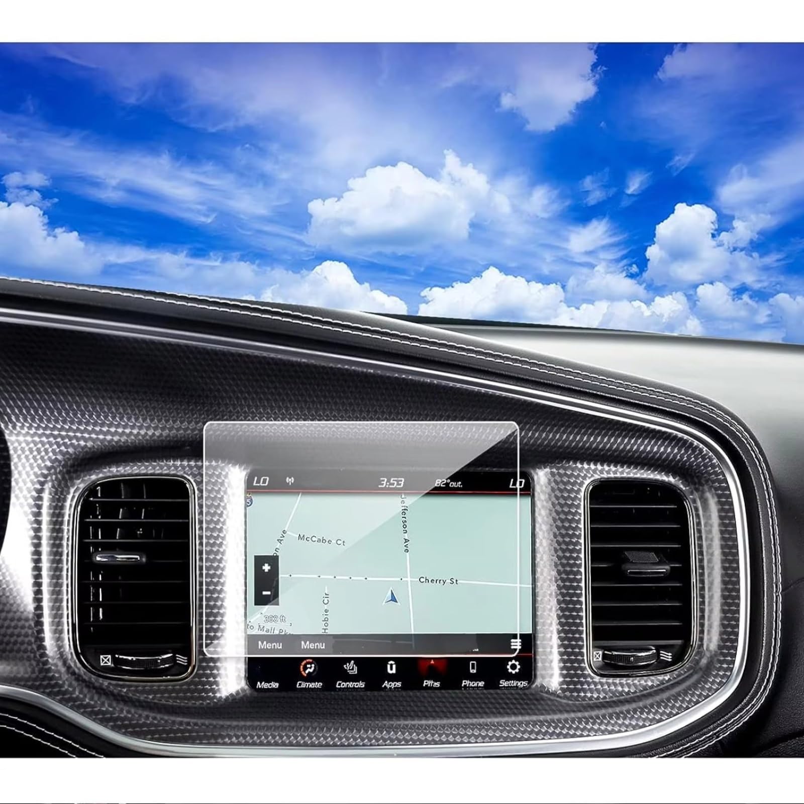 NATWEE Auto Navi-Schutzfolie Kompatibel Mit Dodge Für Charger 2011–2023, Auto, 8,4 Zoll, GPS-Navigation, Kratzfeste Displayschutzfolie Aus Gehärtetem Glas von NATWEE