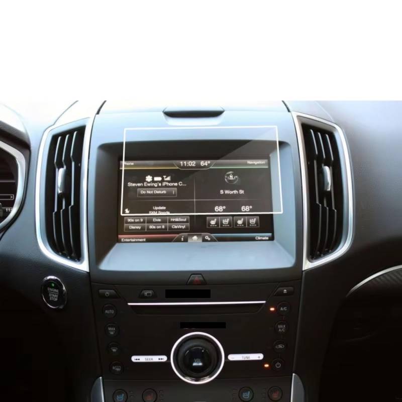 NATWEE Auto Navi-Schutzfolie Kompatibel Mit Ford Für Edge SE SEL ST Titanium 2015 2016 2017 2018 2019 Auto-Navigation, Kratzfester Displayschutz Aus Gehärtetem Glas von NATWEE