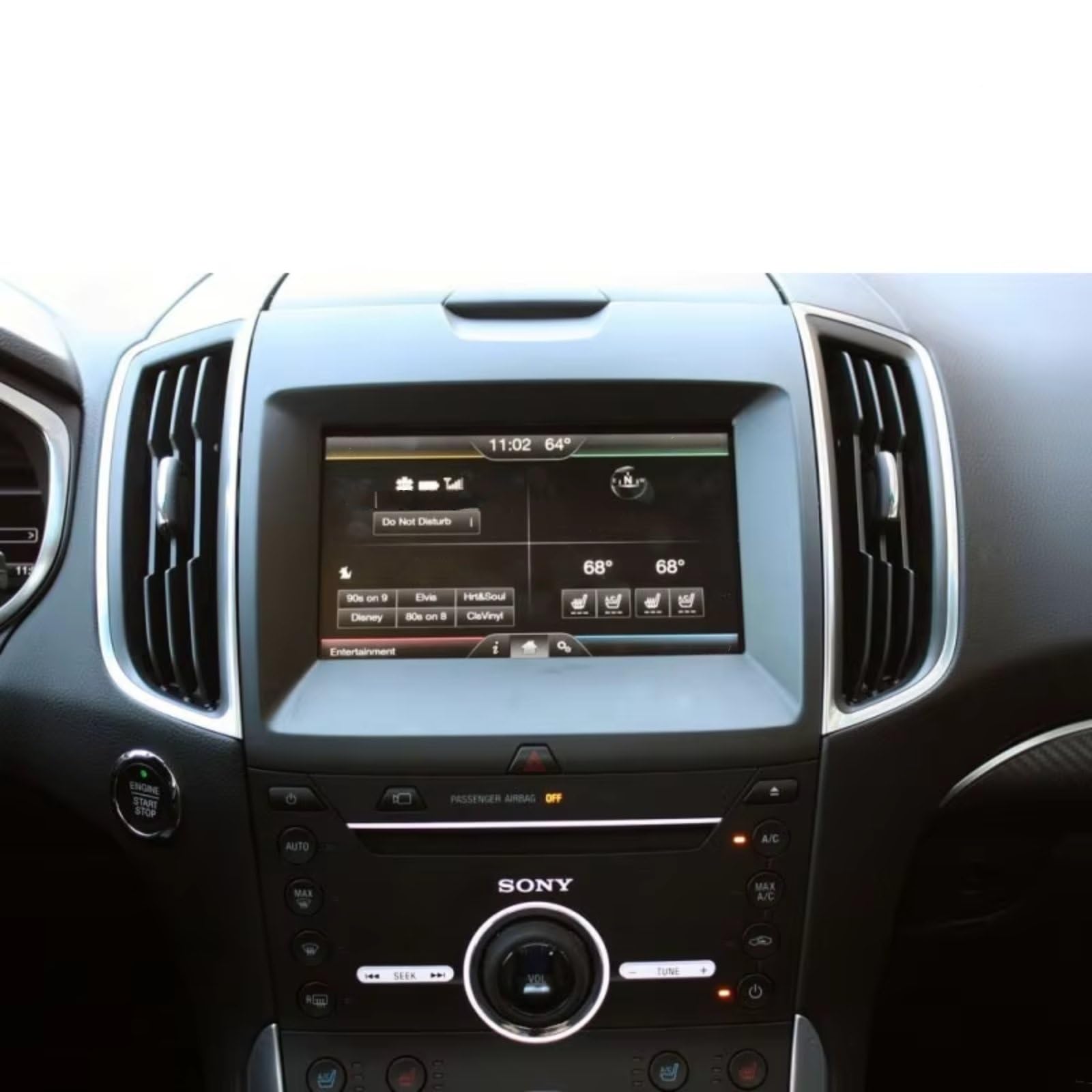 NATWEE Auto Navi-Schutzfolie Kompatibel Mit Ford Für Edge SE SEL ST Titanium 2015 2016 2017 2018 2019 Auto-Navigation, Stoßfester, Kratzfester Displayschutz Aus Gehärtetem Glas von NATWEE