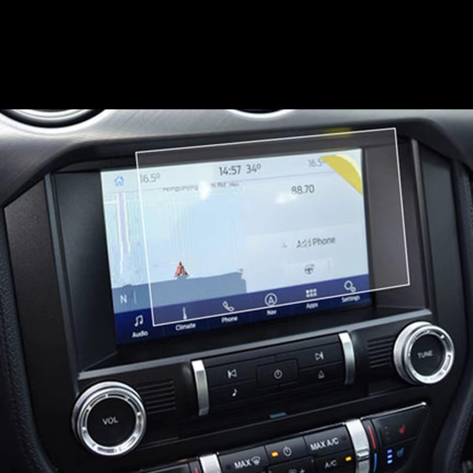 NATWEE Auto Navi-Schutzfolie Kompatibel Mit Ford Für Mustang 2017 2018 2019 2020 GPS-Navigationsbildschirm, Gehärtetes Glas, Schutzfolie, Zubehör von NATWEE