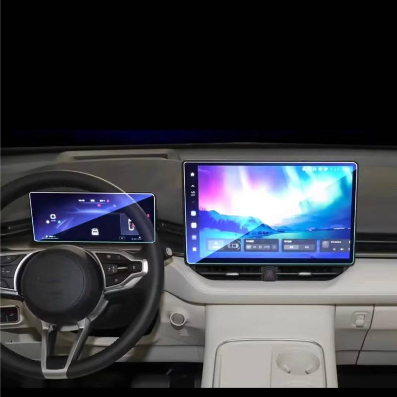 NATWEE Auto Navi-Schutzfolie Kompatibel Mit Haval Für H5 2023 2024, Auto-GPS-Navigation Und Armaturenbrett, Gehärtetes Glas, Displayschutzfolie(Dashboard and GPS) von NATWEE