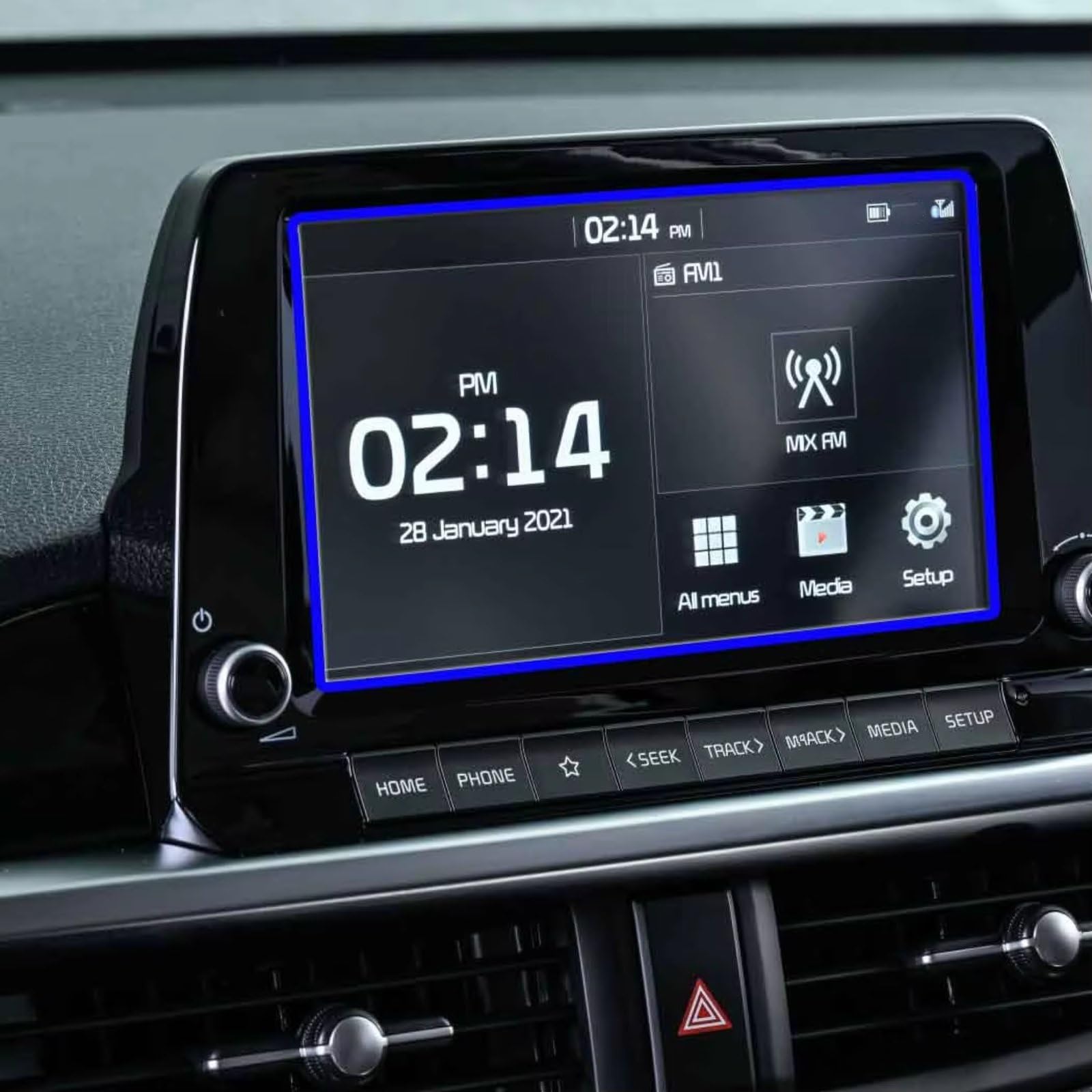 NATWEE Auto Navi-Schutzfolie Kompatibel Mit K&ia Für Picanto 2021 Auto 8 Zoll GPS-Navigation Infotainmentsystem Displayschutzfolie Aus Gehärtetem Glas von NATWEE