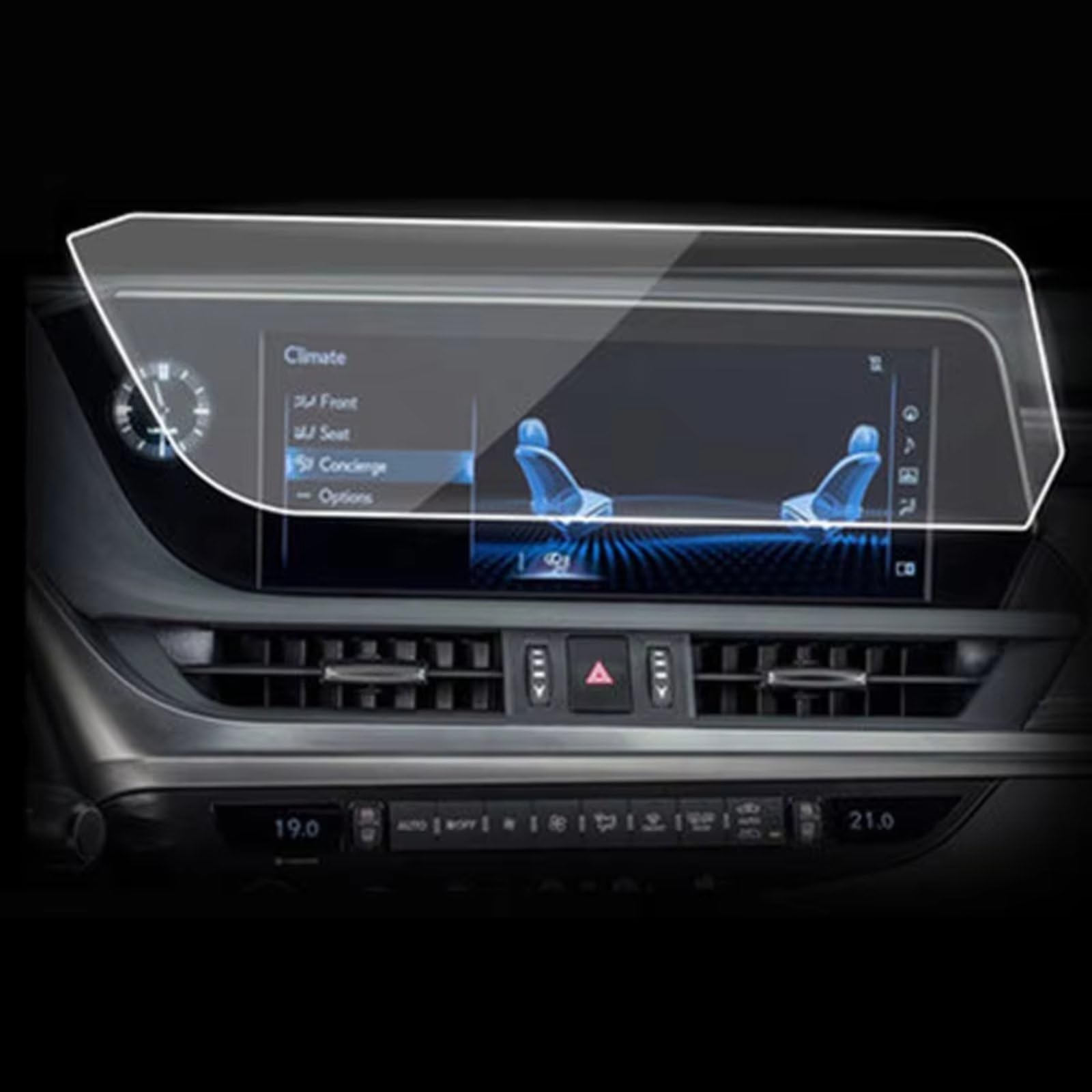 NATWEE Auto Navi-Schutzfolie Kompatibel Mit Lexus Für ES200 ES260 ES30h ES 2018 2019 2020 Auto-Displayschutzfolie GPS-Navigation Displayschutzfolie Aus Gehärtetem Glas(12. 3 Inch) von NATWEE