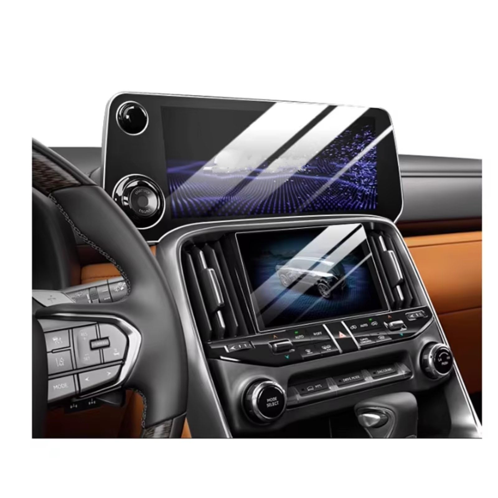 NATWEE Auto Navi-Schutzfolie Kompatibel Mit Lexus Für LX 600 2022 2023 12,3 Zoll Auto Infotainment GPS Navigation Display Displayschutzfolie Aus Gehärtetem Glas von NATWEE