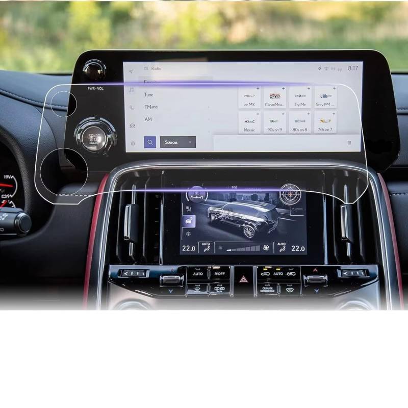 NATWEE Auto Navi-Schutzfolie Kompatibel Mit Lexus Für LX600 2022 2023, Auto-Infotainment, GPS-Navigation, Gehärtetes Glas von NATWEE