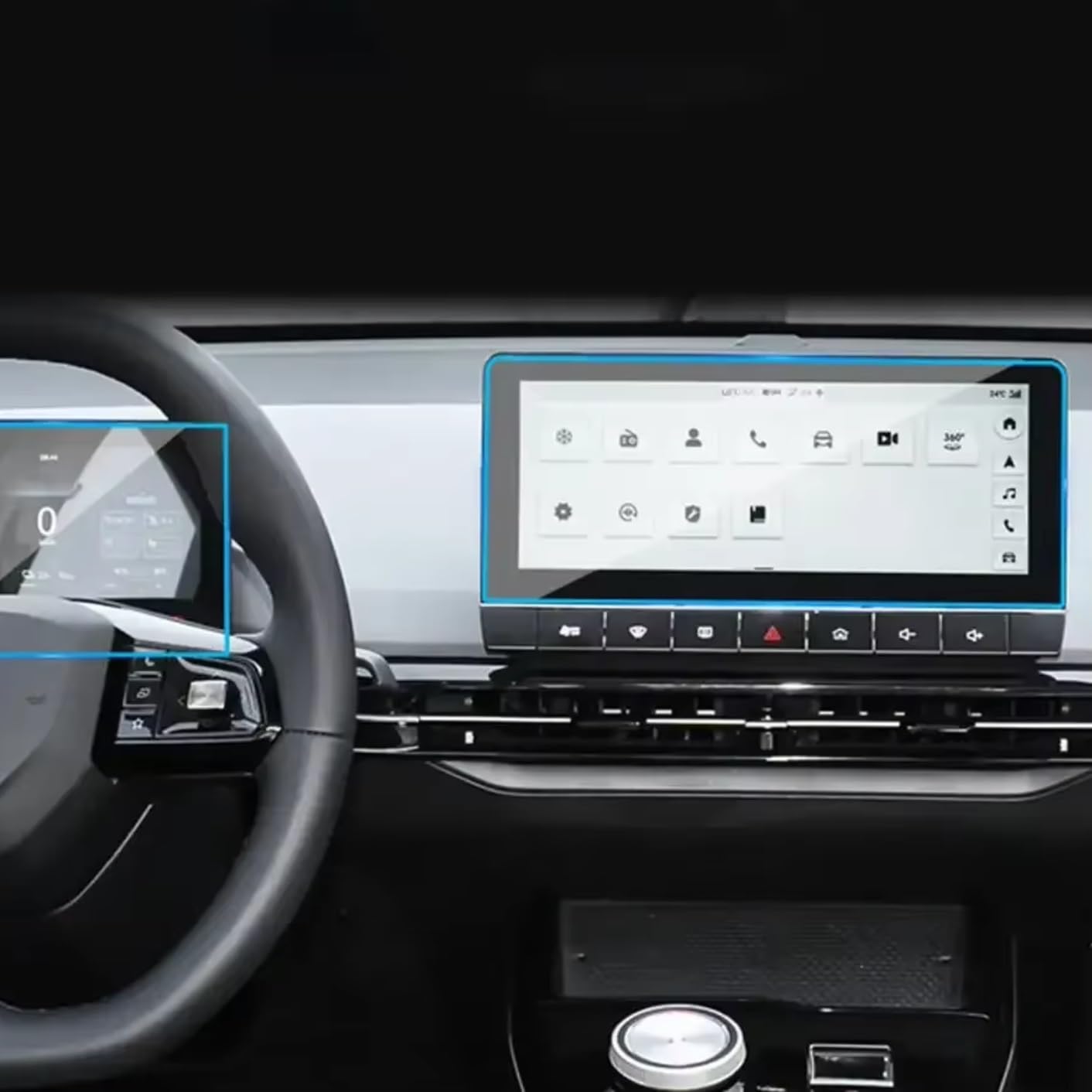 NATWEE Auto Navi-Schutzfolie Kompatibel Mit MG Für MG4 EV 2022 2023, Autozubehör, Schalttafel, Armaturenbrett, Navigation, Bildschirmschutzfolie, TPU, Kratzfest, Aufkleberschutz(10.25inch) von NATWEE