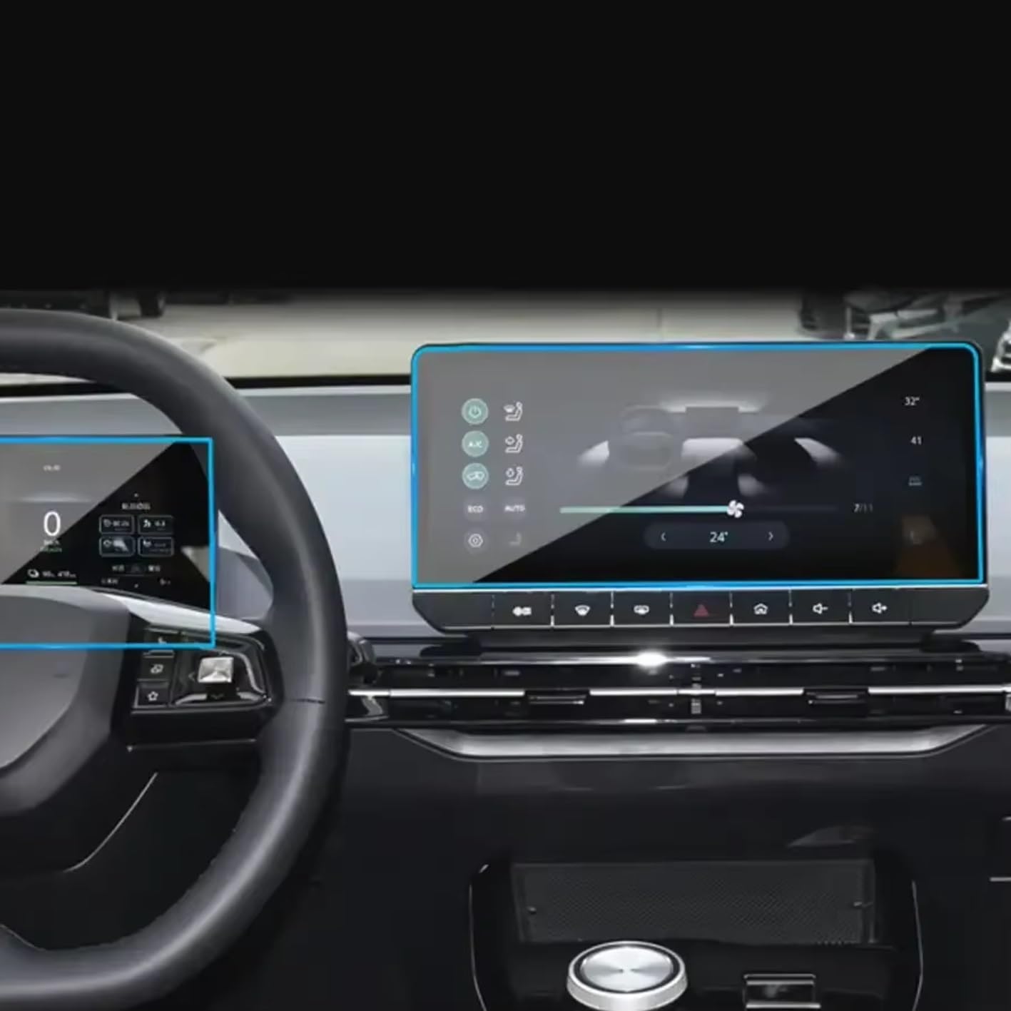 NATWEE Auto Navi-Schutzfolie Kompatibel Mit MG Für MG4 EV 2022 2023, Autozubehör, Schalttafel, Armaturenbrett, Navigation, Bildschirmschutzfolie, TPU, Kratzfest, Aufkleberschutz(12.3inch) von NATWEE