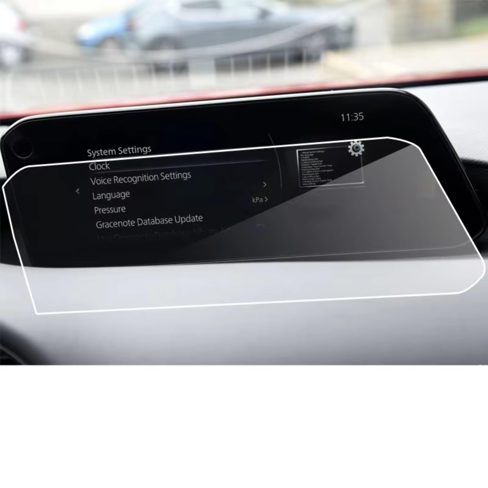 NATWEE Auto Navi-Schutzfolie Kompatibel Mit Mazda 3 2019 2020 2021 Auto 8,8 Zoll Navigation Gehärtetes Glas Displayschutzfolie Auto Innenschutzfolie von NATWEE