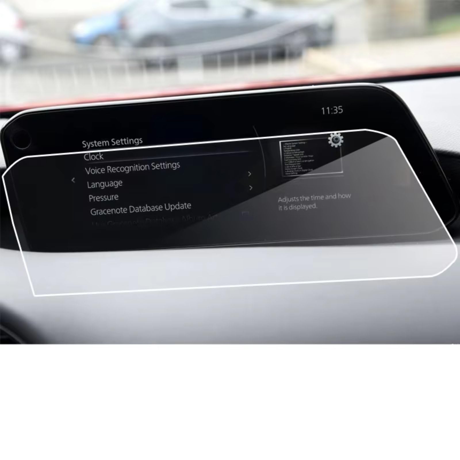 NATWEE Auto Navi-Schutzfolie Kompatibel Mit Mazda 3 2019 2020 2021 Auto 8,8 Zoll Navigation Kratzfeste Displayschutzfolie Aus Gehärtetem Glas von NATWEE