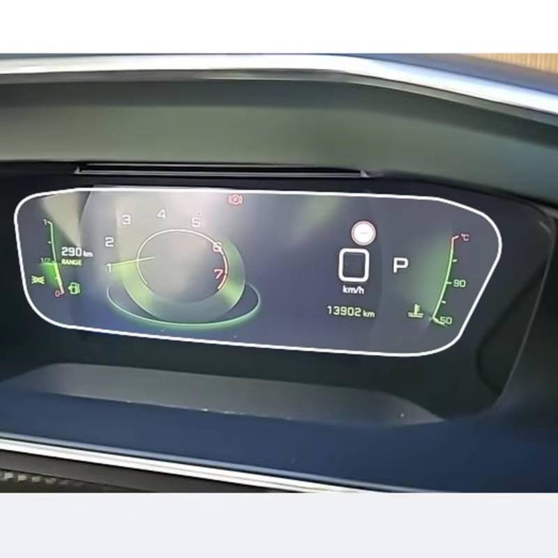 NATWEE Auto Navi-Schutzfolie Kompatibel Mit Peugeot Für 208 2023, Auto, 10 Zoll, GPS-Navigation, LCD-Bildschirm, Gehärtetes Glas, Kratzfeste Folie(Dash Board) von NATWEE