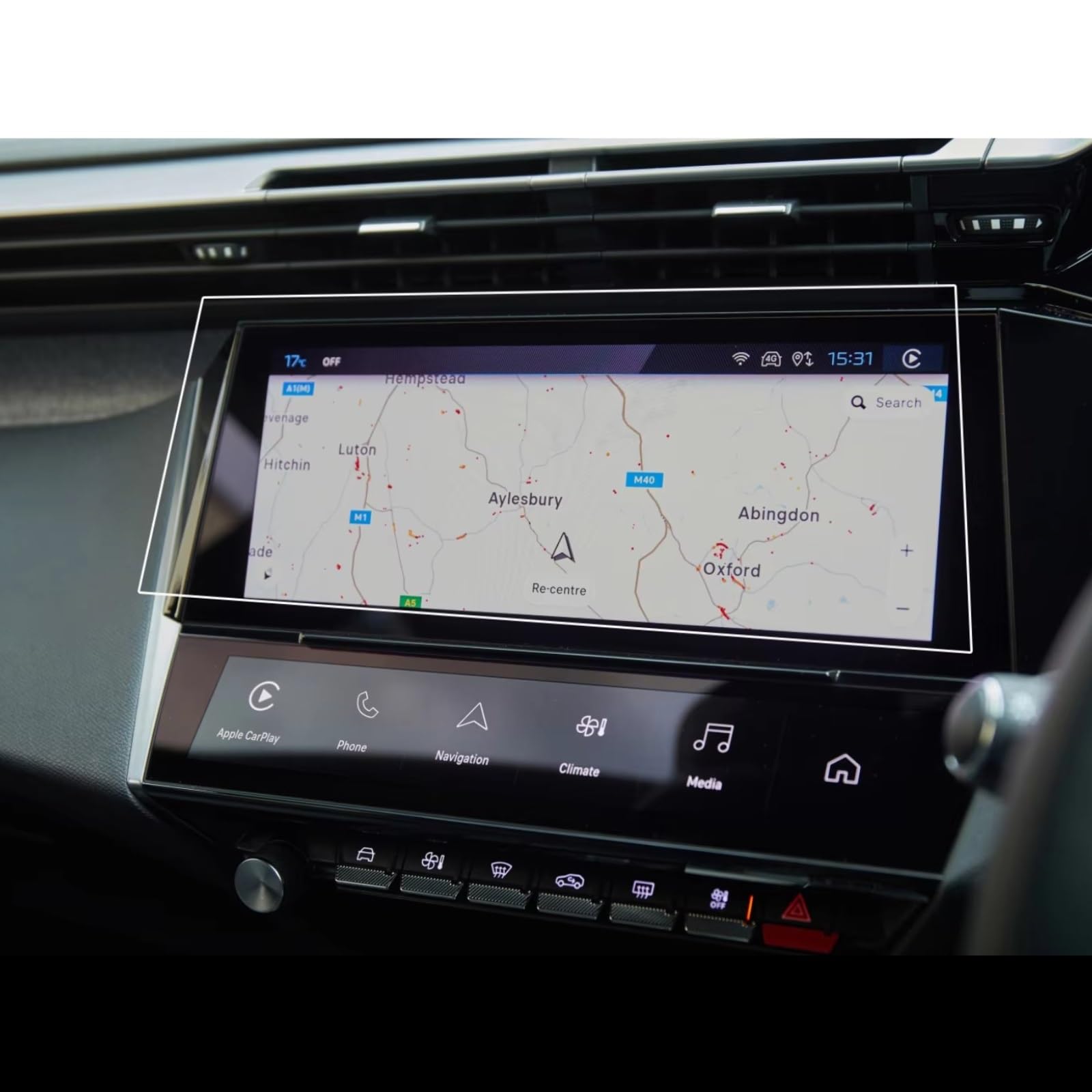 NATWEE Auto Navi-Schutzfolie Kompatibel Mit Peugeot Für 408 GT Für Hybrid 2023 Auto 10 Zoll GPS Navigation Infotainment Center Bildschirm Gehärtetes Glas Displayschutzfolie von NATWEE