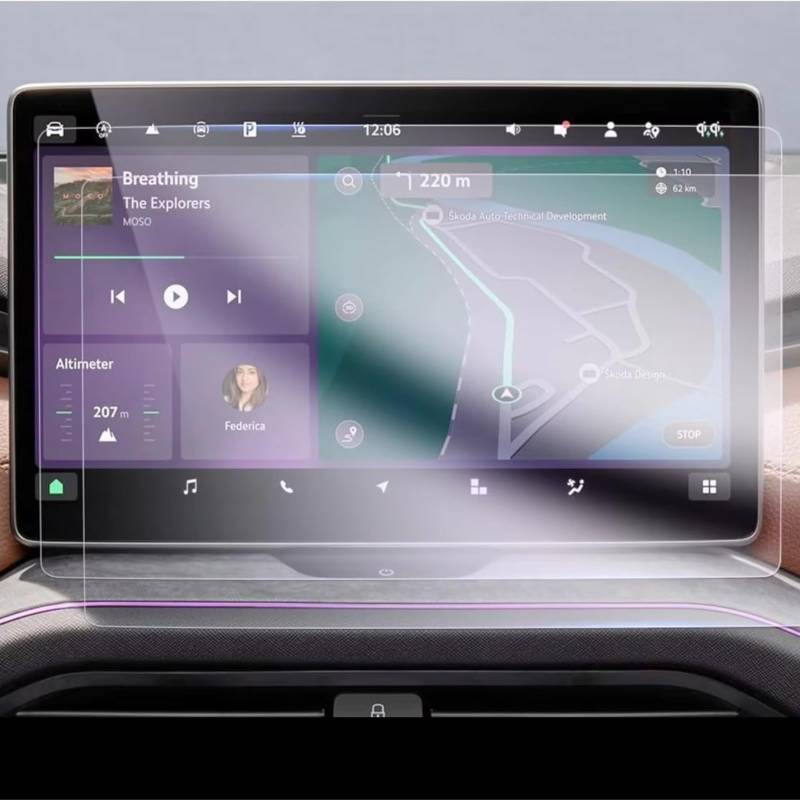 NATWEE Auto Navi-Schutzfolie Kompatibel Mit Skoda Für Superb 2024, PET-Displayschutzfolie, Autozubehör, 13 Zoll, Auto-Infotainment, GPS-Navigation, Schutzfolie von NATWEE