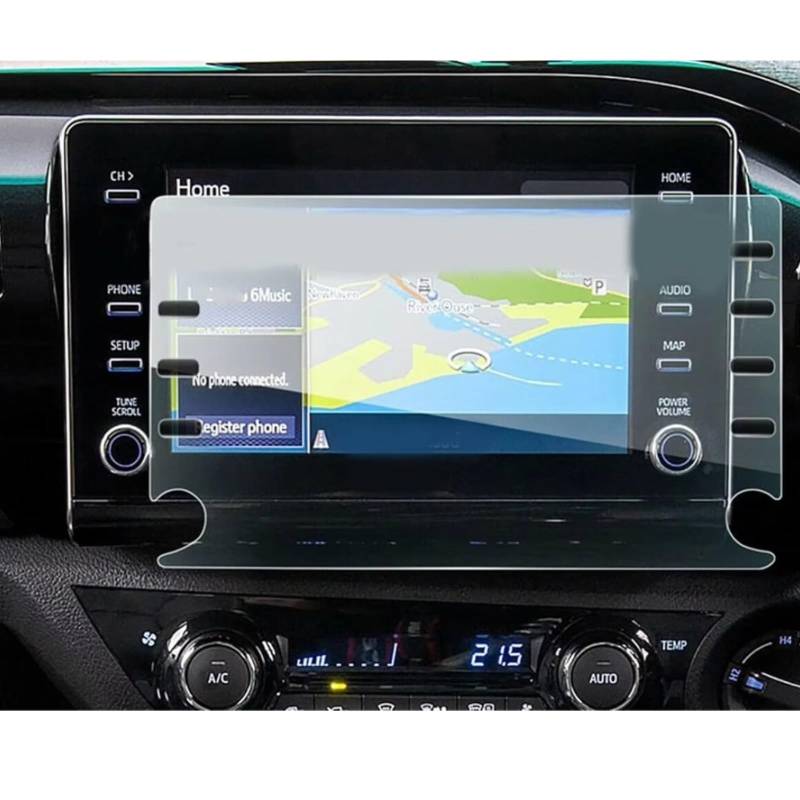 NATWEE Auto Navi-Schutzfolie Kompatibel Mit Toyota Für HiLux 2020 2021, Auto, 20,3 cm (8 Zoll), GPS-Navigation, Gehärtetes Glas, Stoßfest, Kratzfest, Displayschutzfolie von NATWEE