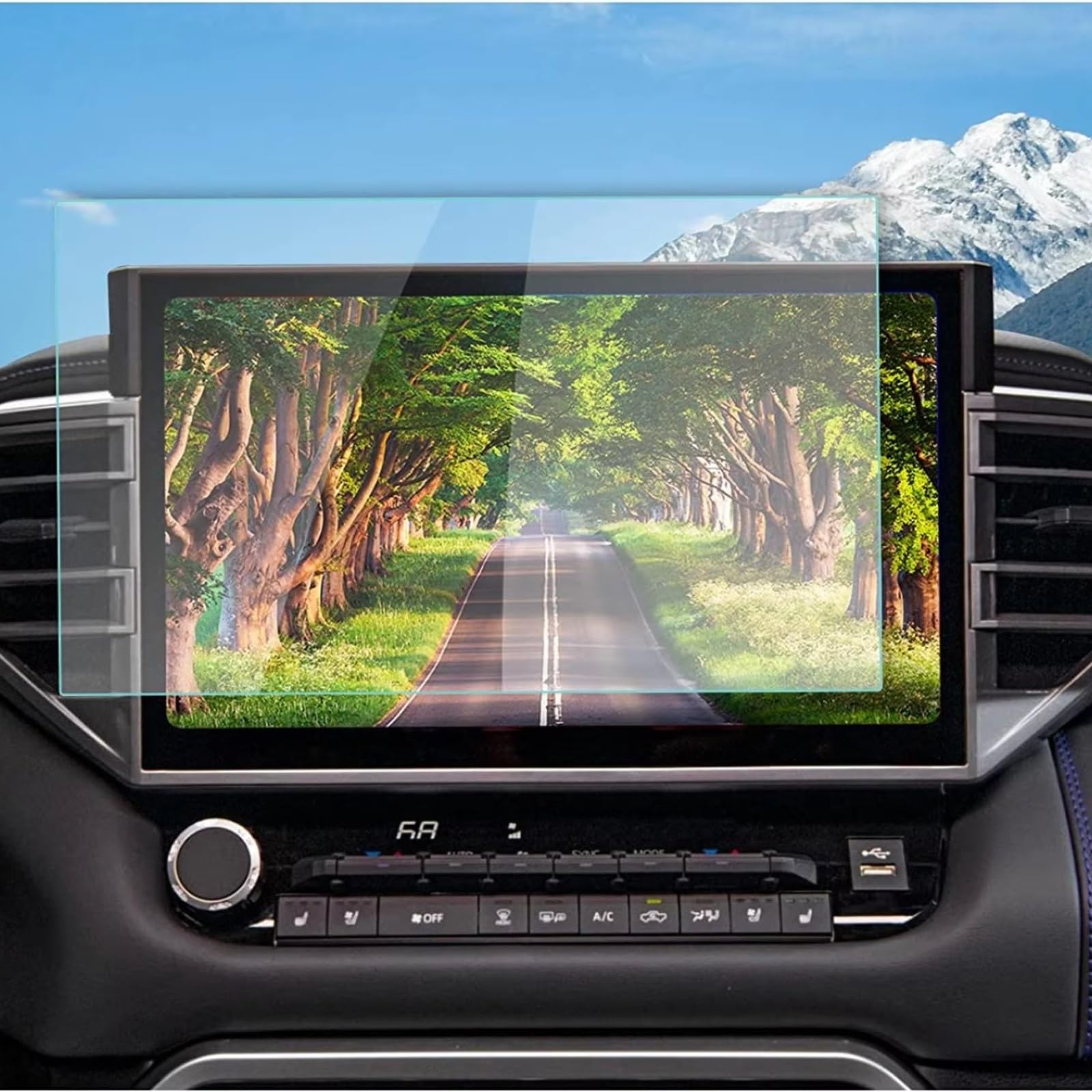 NATWEE Auto Navi-Schutzfolie Kompatibel Mit Toyota Für Sequoia 2023 2PCS AntiFingerprint PET Film Auto Zubehör Navigation Screen Protector Auto Innen von NATWEE