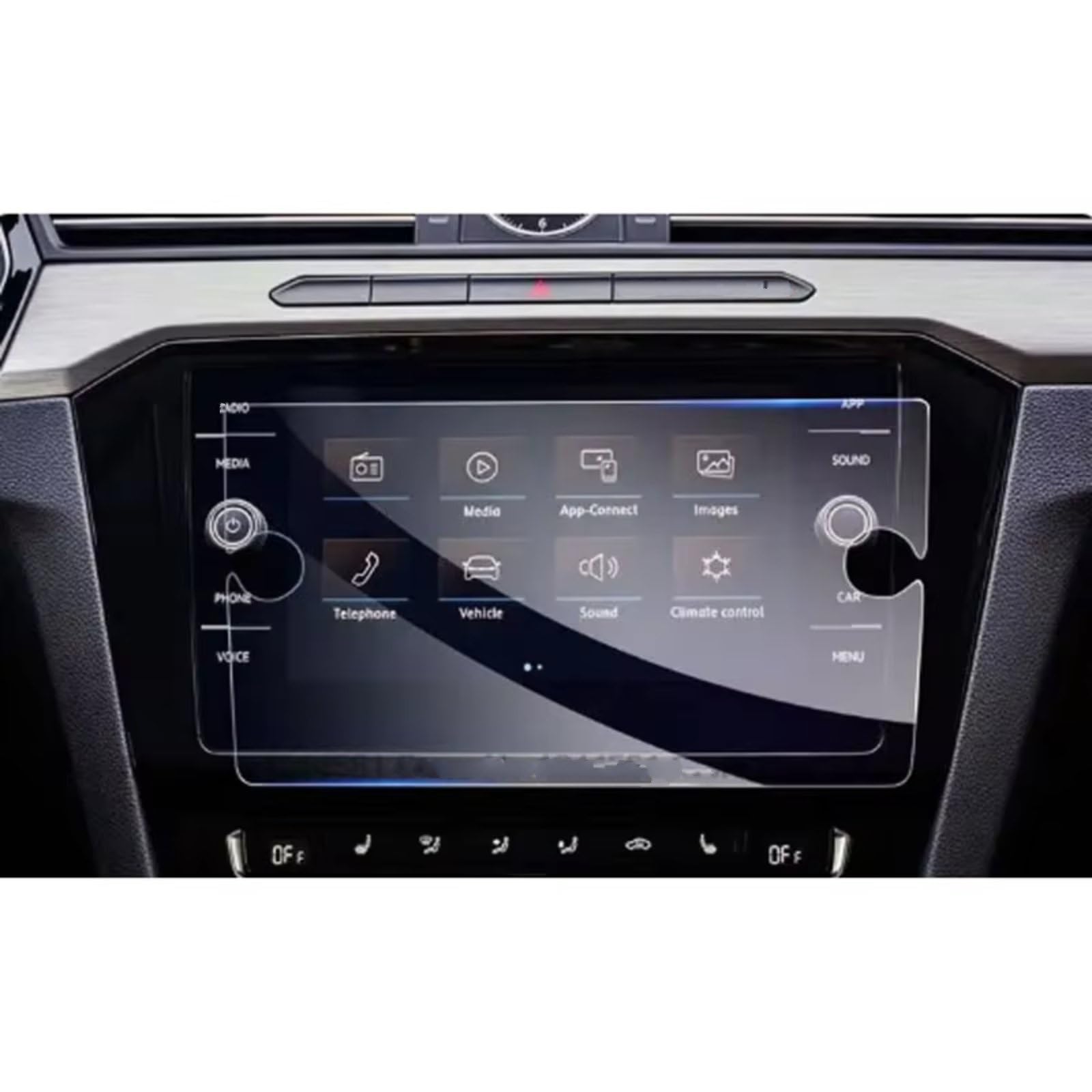 NATWEE Auto Navi-Schutzfolie Kompatibel Mit VW Für Arteon 2019 2020 2021 2022 Auto 8 Zoll Auto Infotainment Navigation Displayschutzfolie Aus Gehärtetem Glas von NATWEE