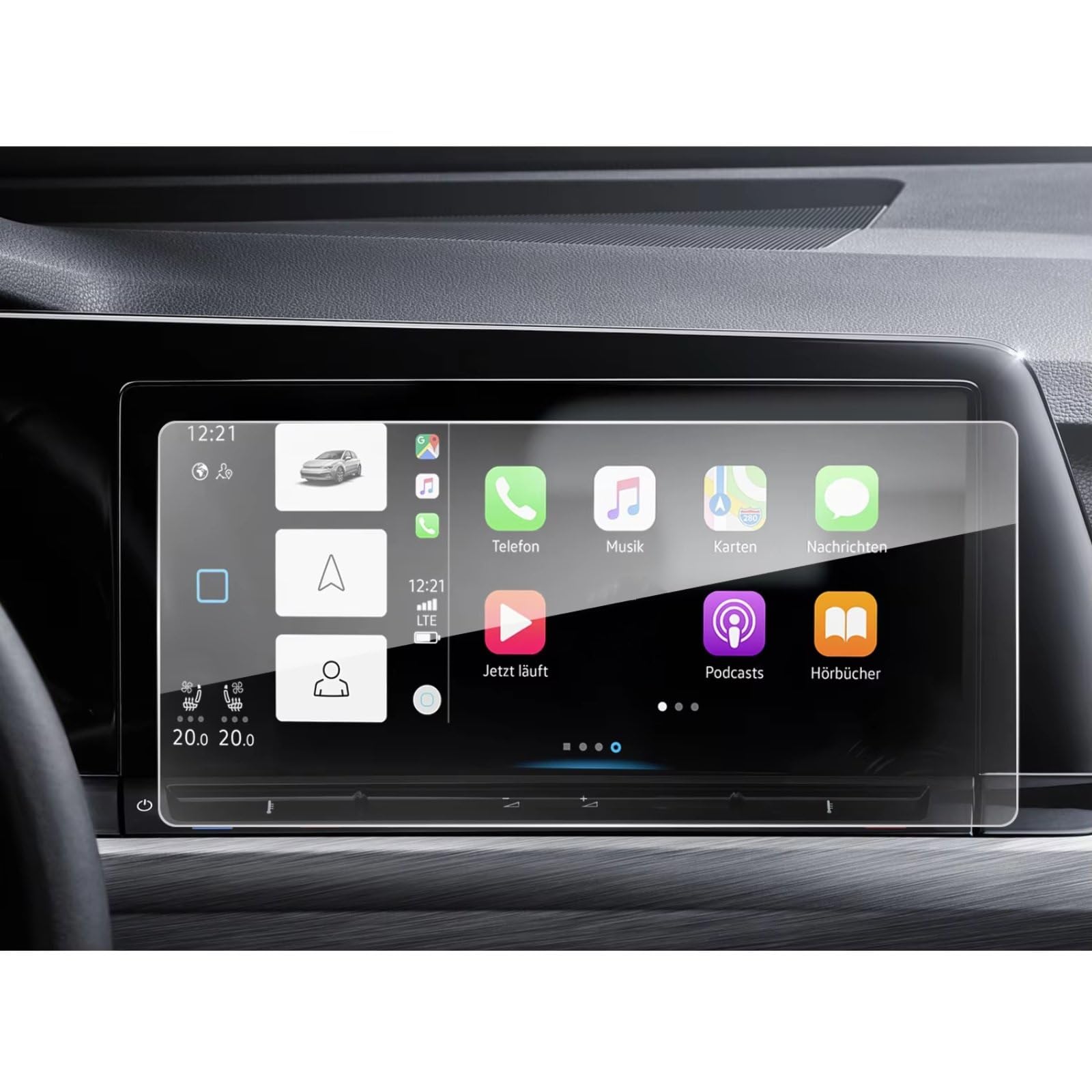 NATWEE Auto Navi-Schutzfolie Kompatibel Mit VW Für Golf MK8 2022 8,25 Zoll Auto-Infotainment GPS-Navigationsbildschirm, Stoßfeste, Kratzfeste Displayschutzfolie Aus Gehärtetem Glas von NATWEE