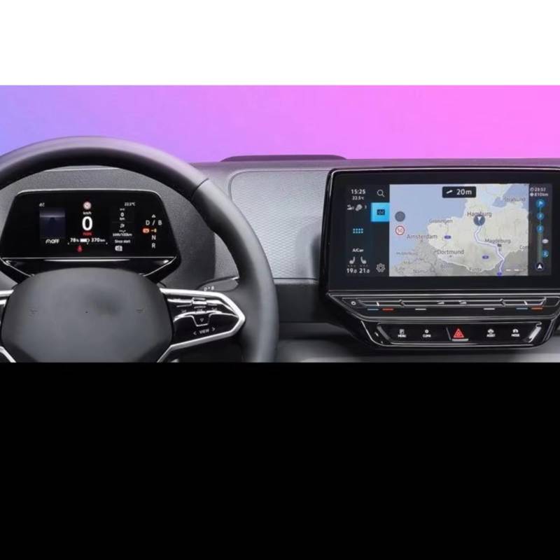 NATWEE Auto Navi-Schutzfolie Kompatibel Mit VW Für ID Buzz 2023, Auto-Infotainment, GPS-Navigationsbildschirm, Armaturenbrett, Kratzfeste Schutzfolie Aus Gehärtetem Glas(10 inch) von NATWEE