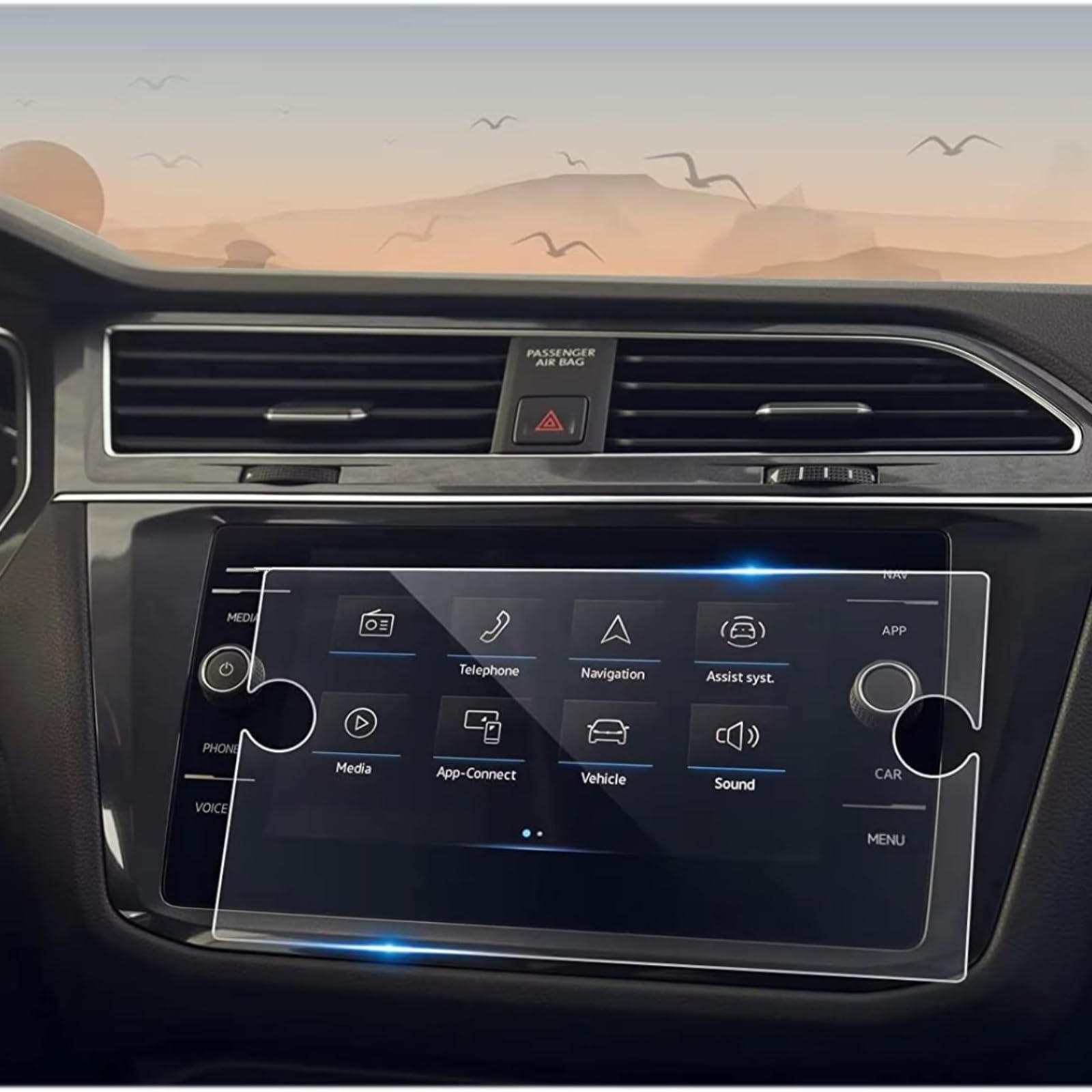 NATWEE Auto Navi-Schutzfolie Kompatibel Mit VW Für J&etta 2020 2021 2022 2023, Auto, 8 Zoll LCD, Auto-Infotainment, GPS-Navigation, Armaturenbrett, Gehärtetes Glas von NATWEE