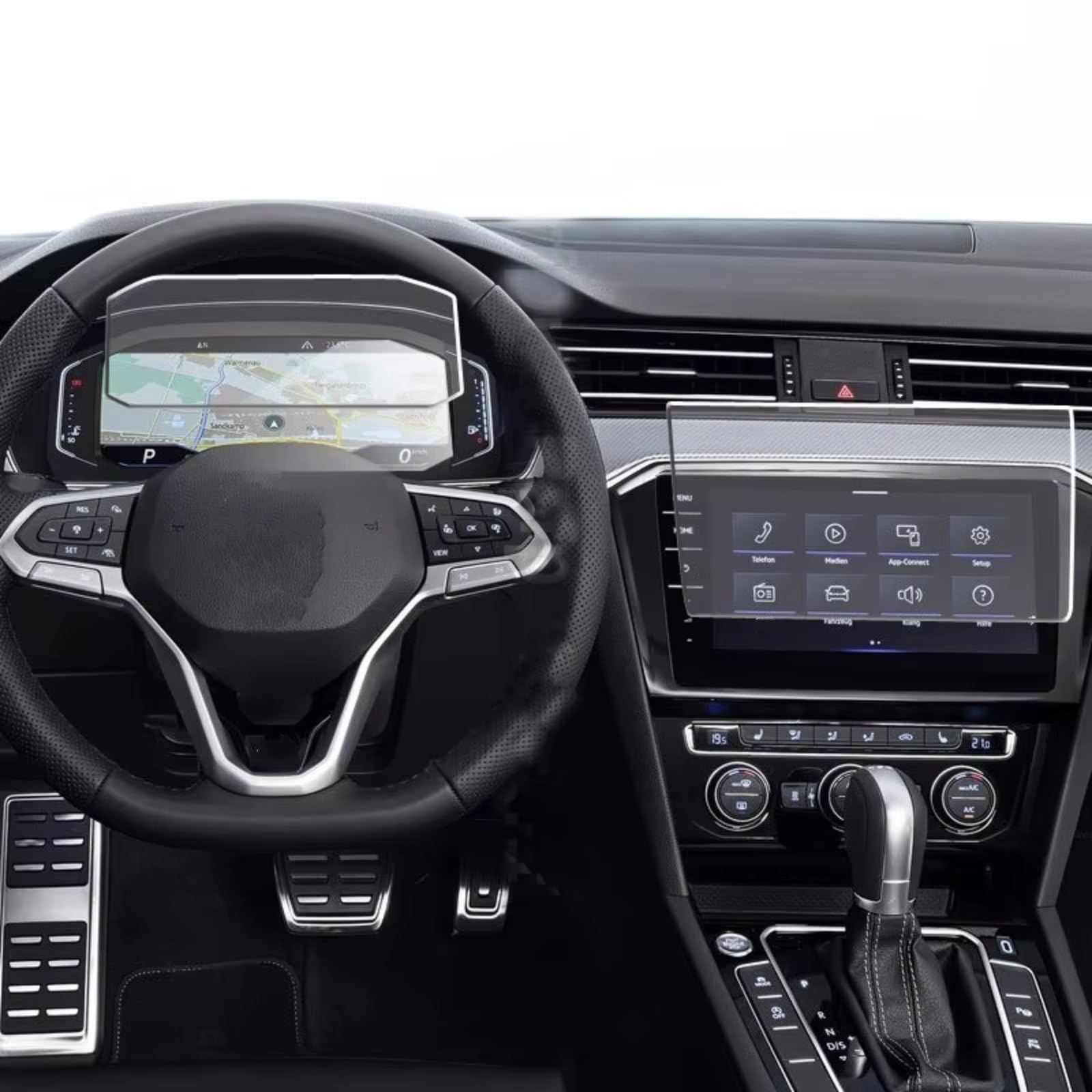 NATWEE Auto Navi-Schutzfolie Kompatibel Mit VW Für Passat 2019 2020 2021, Auto-Infotainment, GPS-Navigation, Stoßfeste, Kratzfeste Schutzfolie Aus Gehärtetem Glas von NATWEE