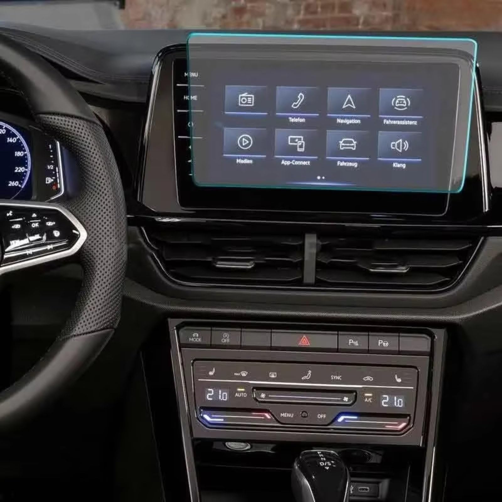 NATWEE Auto Navi-Schutzfolie Kompatibel Mit VW Für T-ROC 2022, Autozubehör, 9,2 Zoll, Auto-Infotainment, GPS-Navigation, Displayschutzfolie Aus Gehärtetem Glas von NATWEE